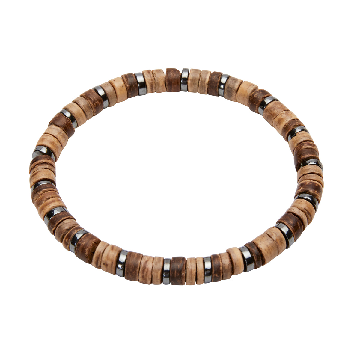 Geschenkbox MEN – Armband, Kokosnuss-Holz - Hämatit