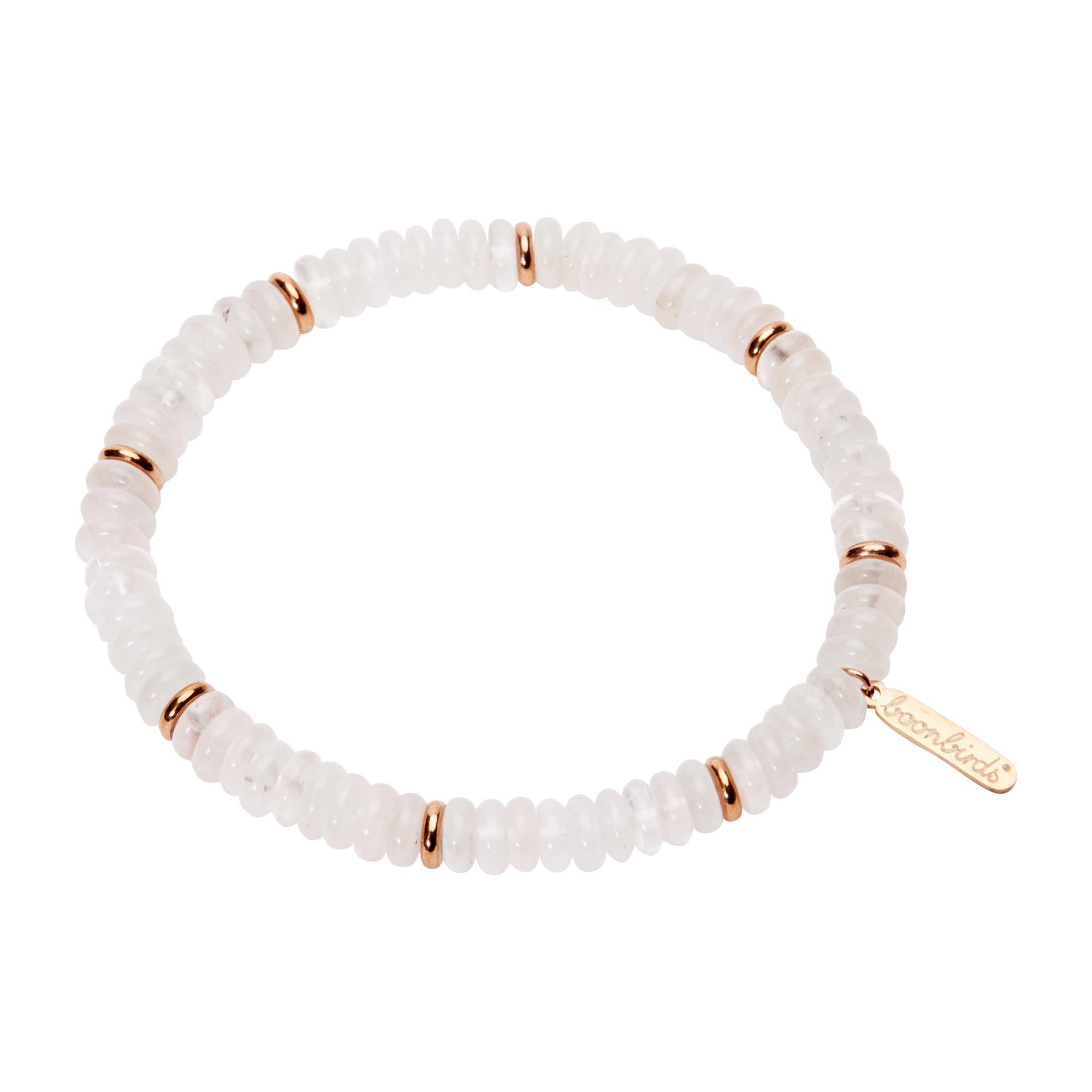 Armband - "Talisman" - Rosenquarz - rosévergoldet