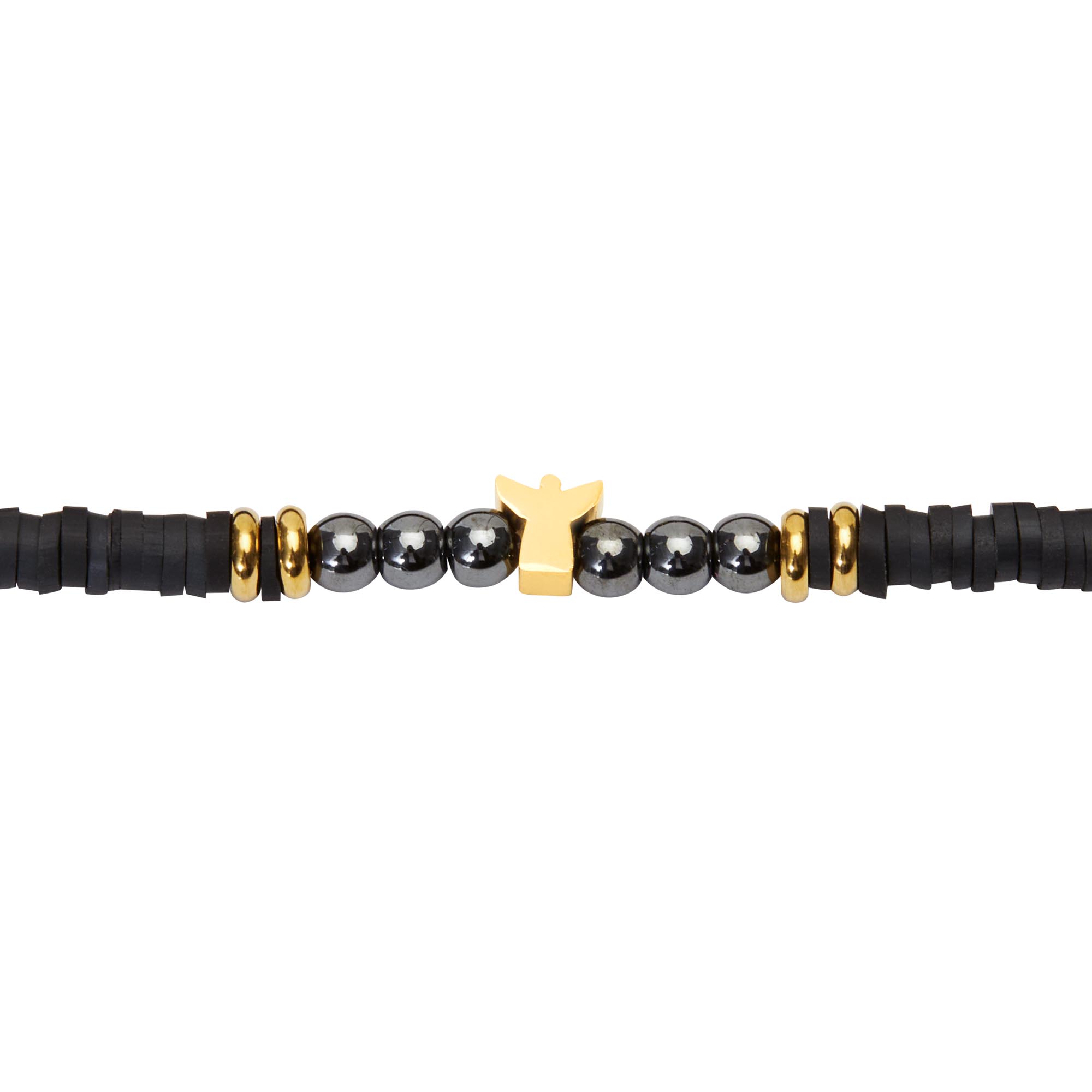 Armband - "little dreams" - Hämatit - vergoldet - Engel