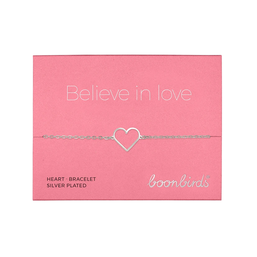 Armband SELECTION – Herz, versilbert Versilbertes Armband mit Anhänger Herz von der Marke boonbirds