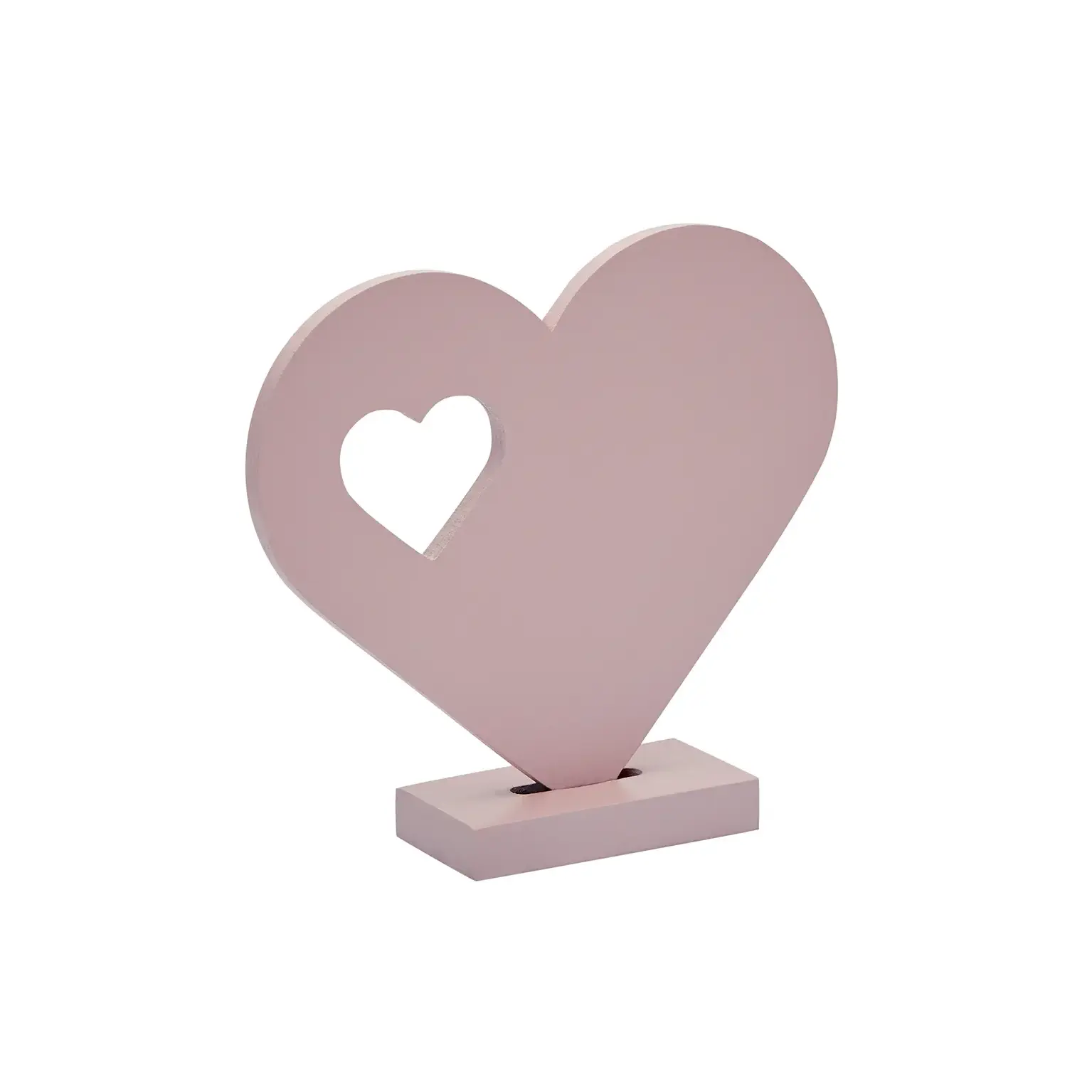 Symbol klein – Herz, Holz rosa