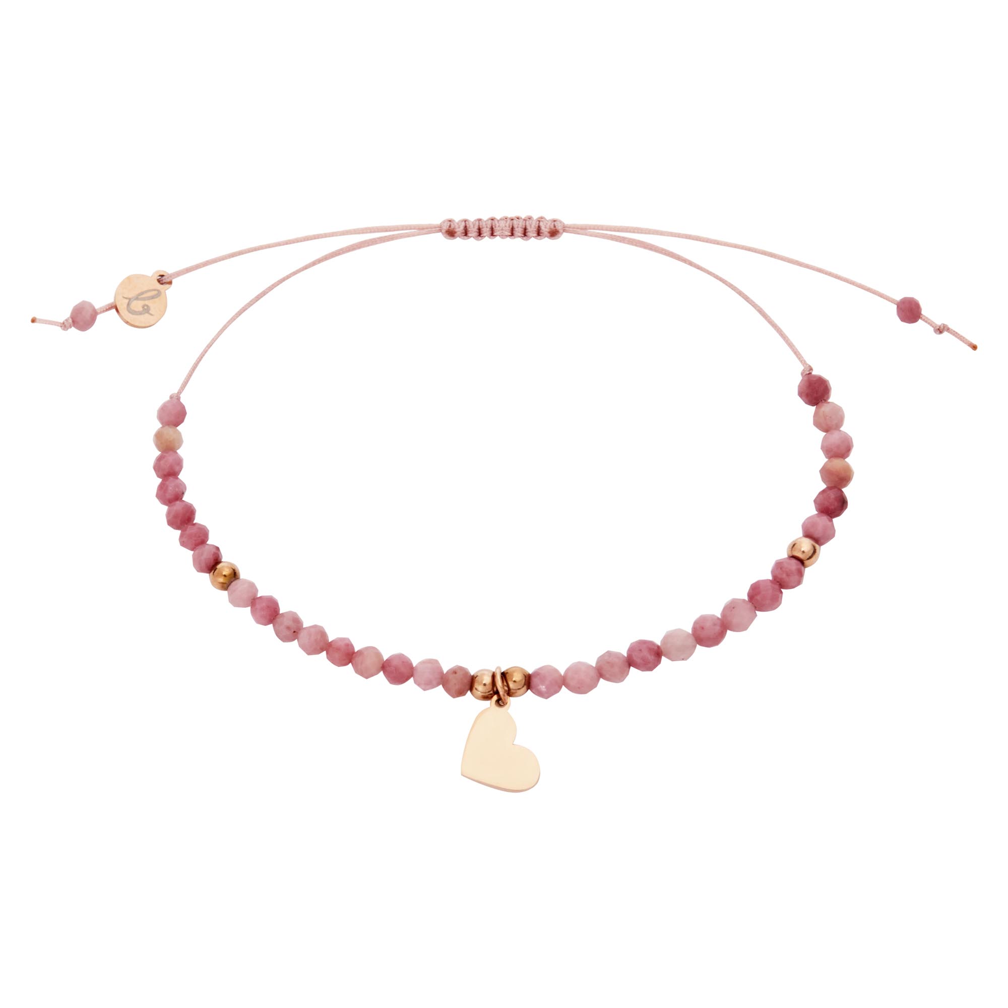 Armband - "nature love" - Thulit - rosévergoldet - Herz