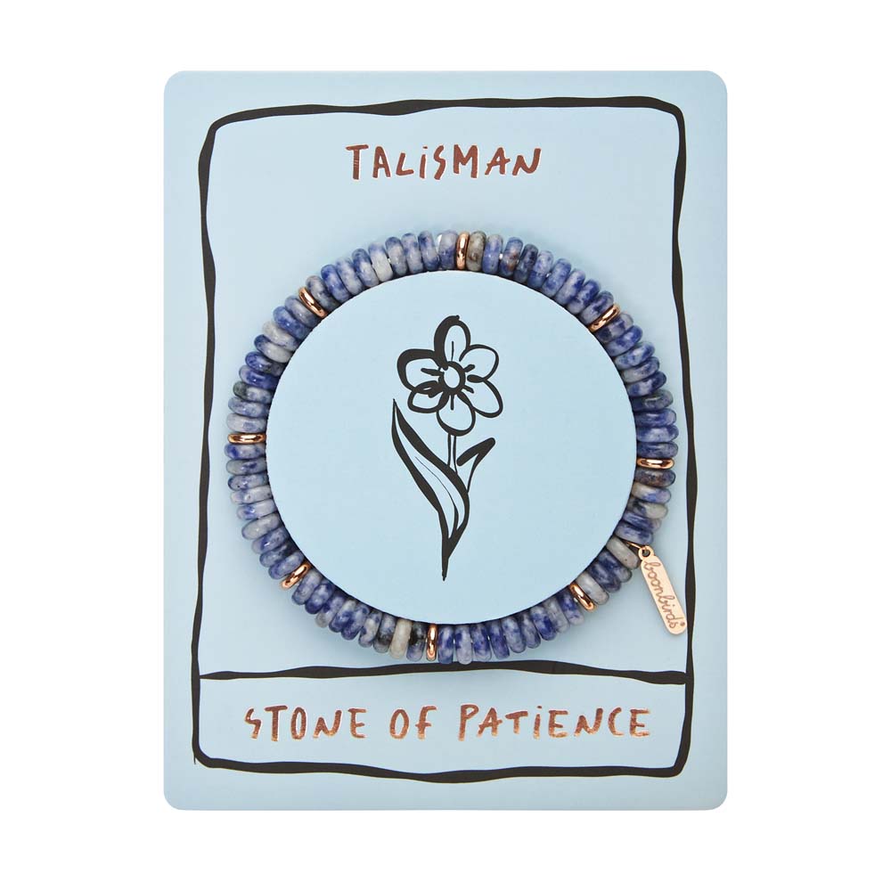 Armband - "Talisman" - Dumortierit-Quarz - rosévergoldet