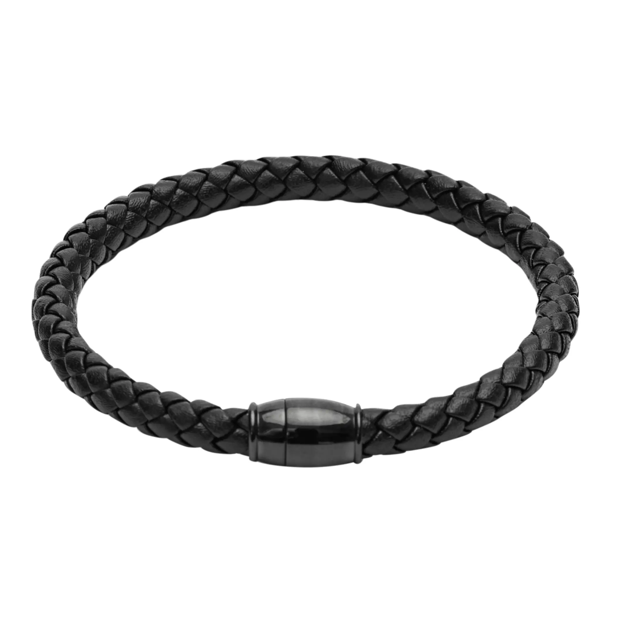 Armband TEXAS – Leder, schwarz (rund)