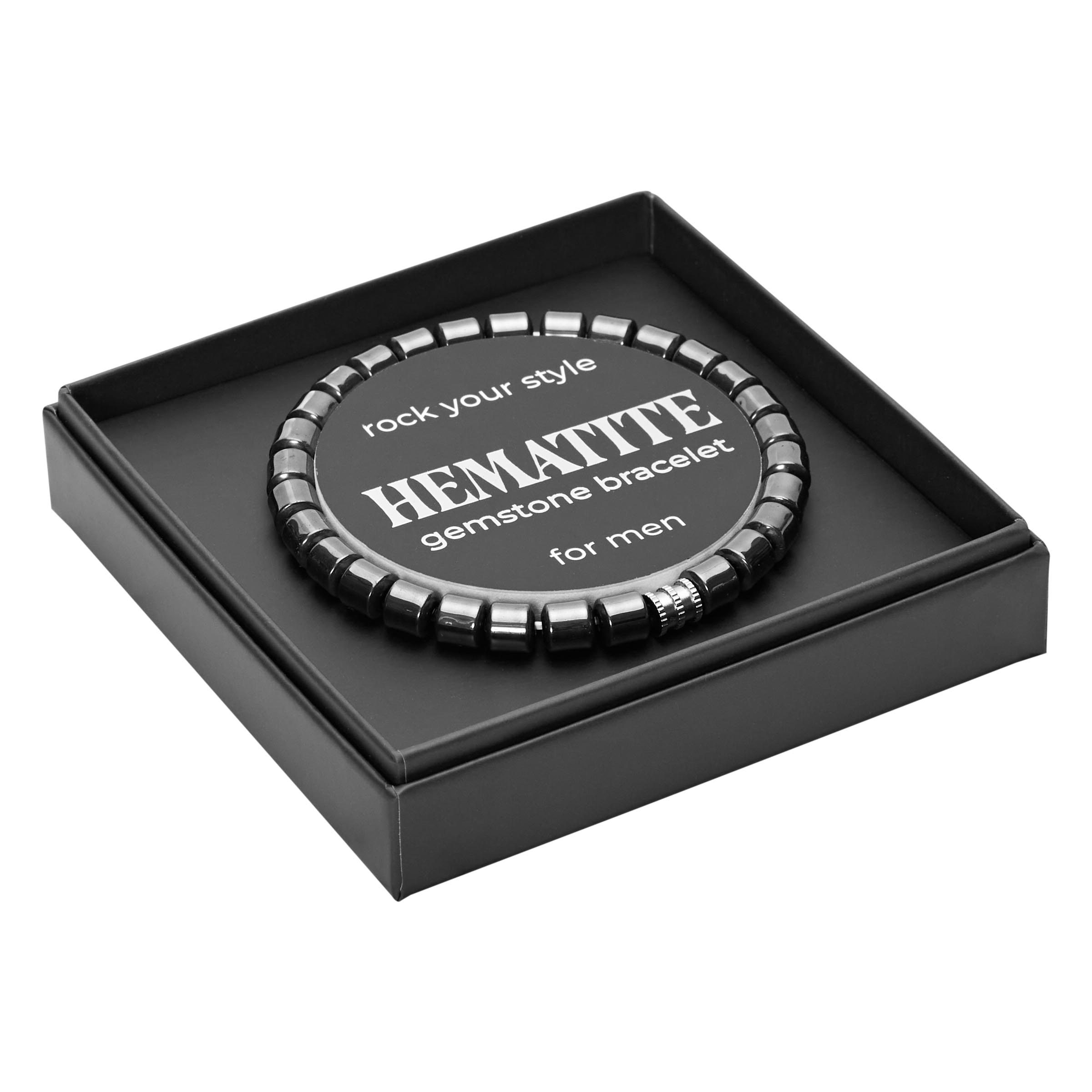 Geschenkbox MEN – Armband, Hämatit
