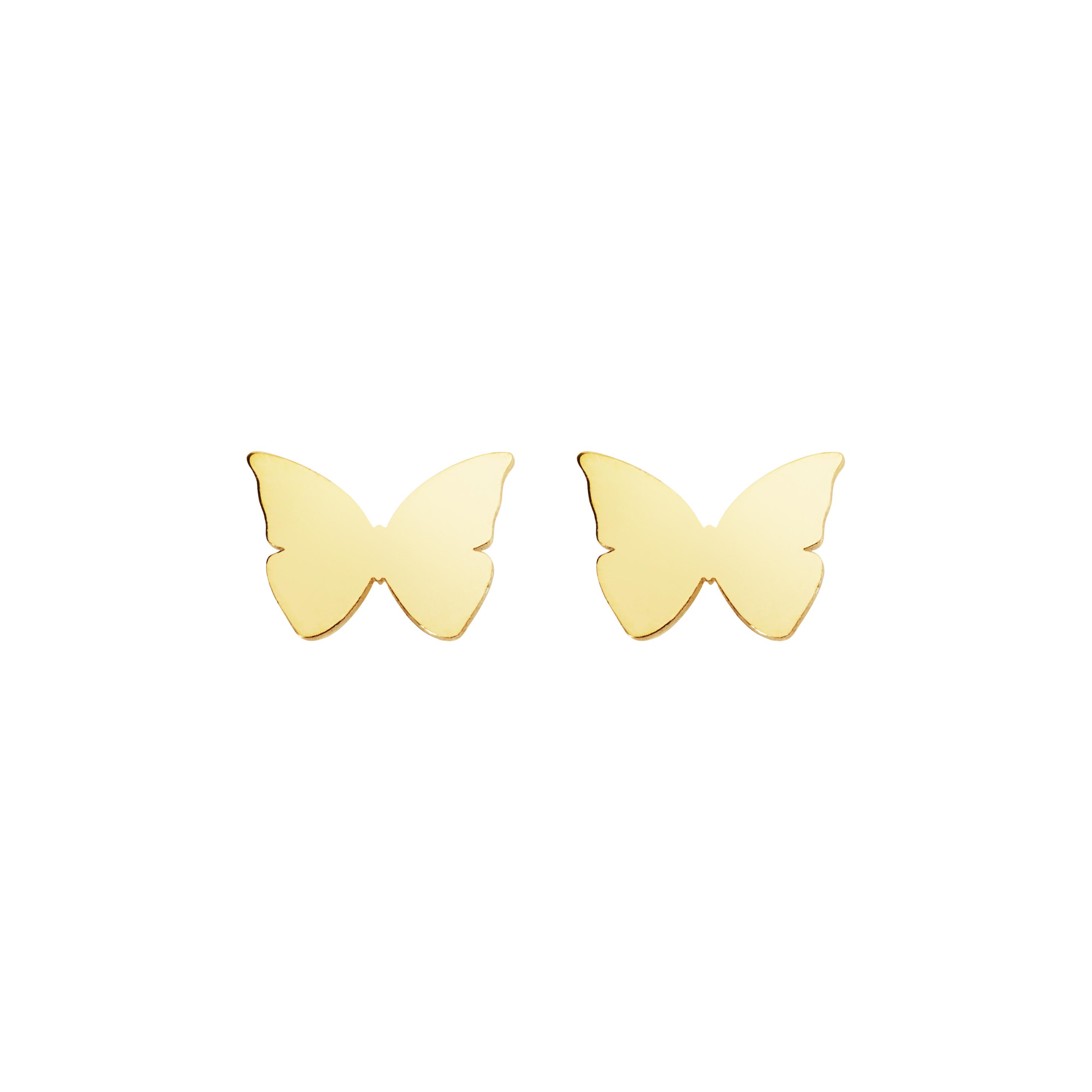 Ohrstecker WONDERFUL – Schmetterling, vergoldet