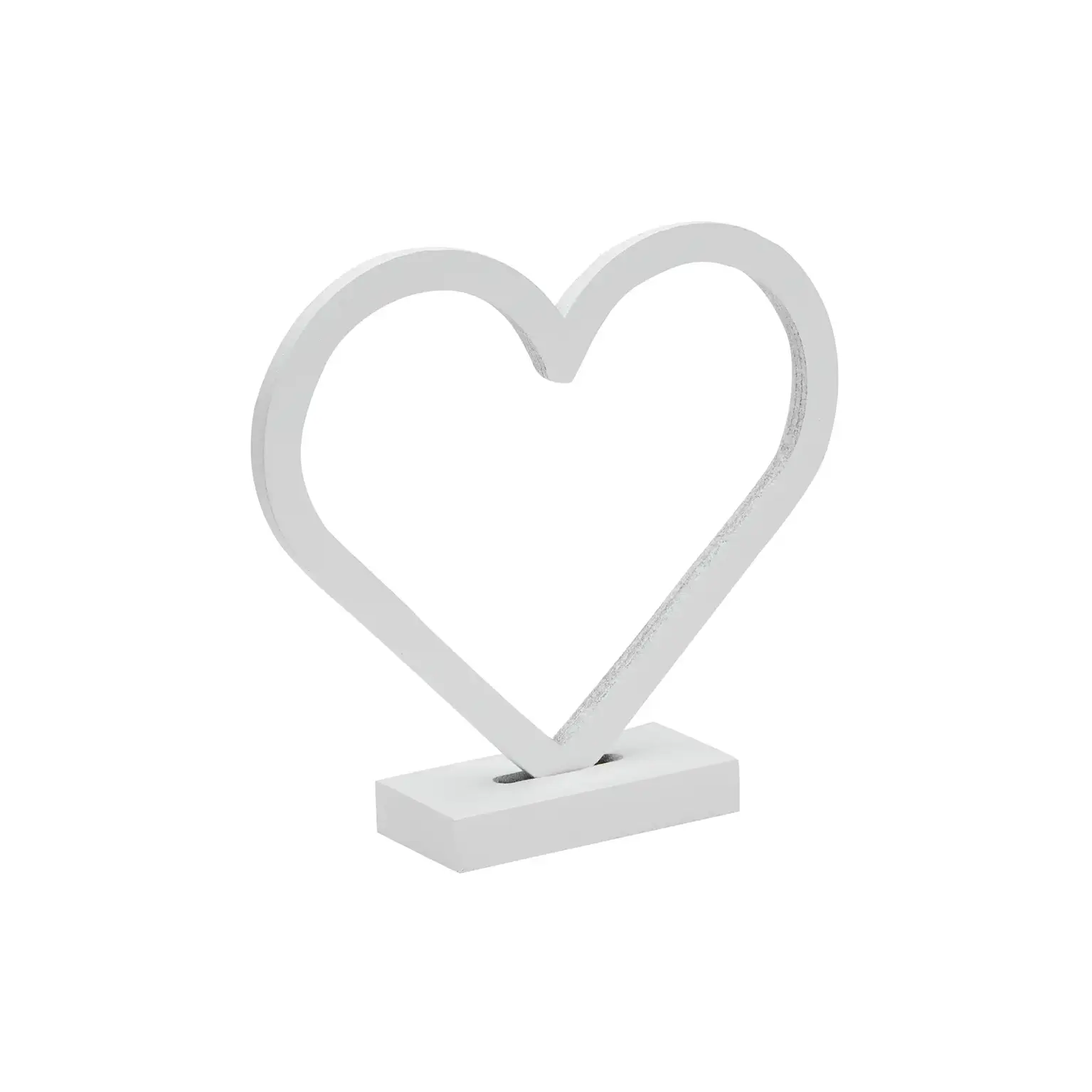 Symbol klein – Herz, Holz weiß