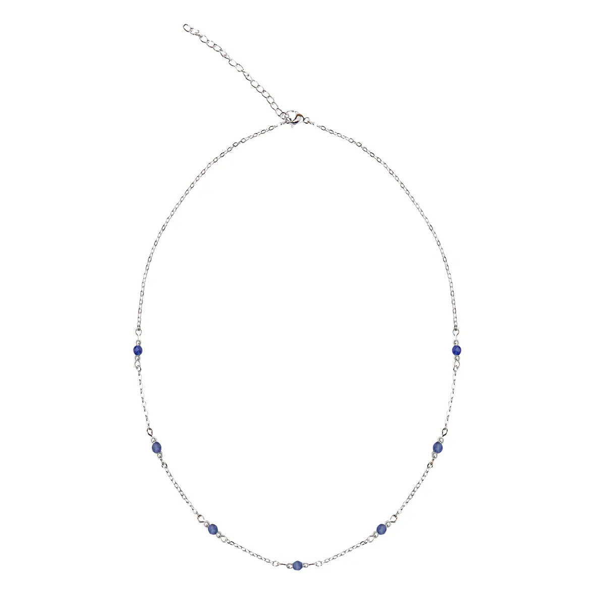 Halskette PARADISE – Blauer Sodalith, versilbert