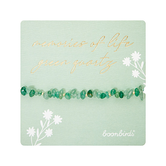 Armband - "memories of life" - grüner Quarz