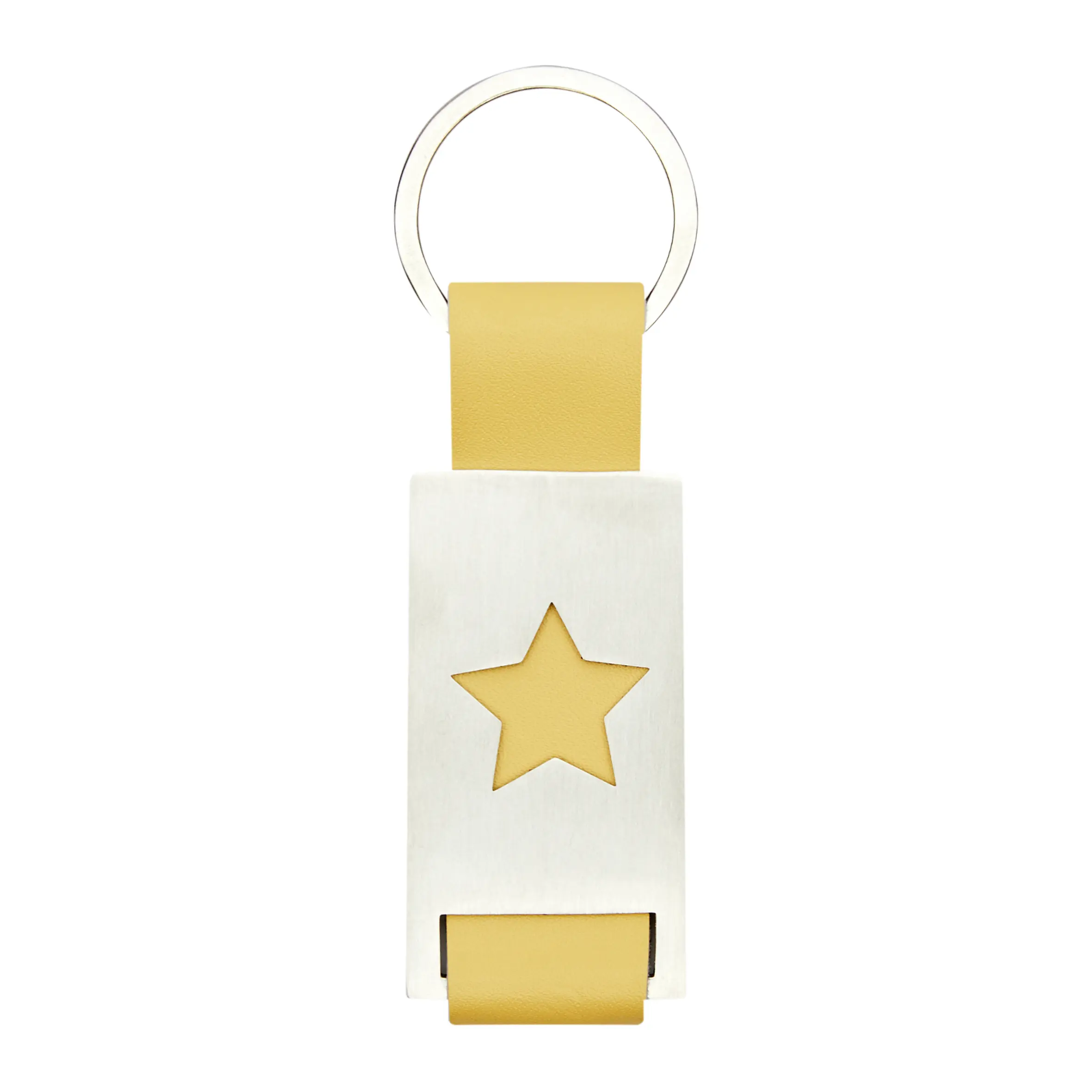 Schlüsselanhänger mit Spruch – Stern, gelb