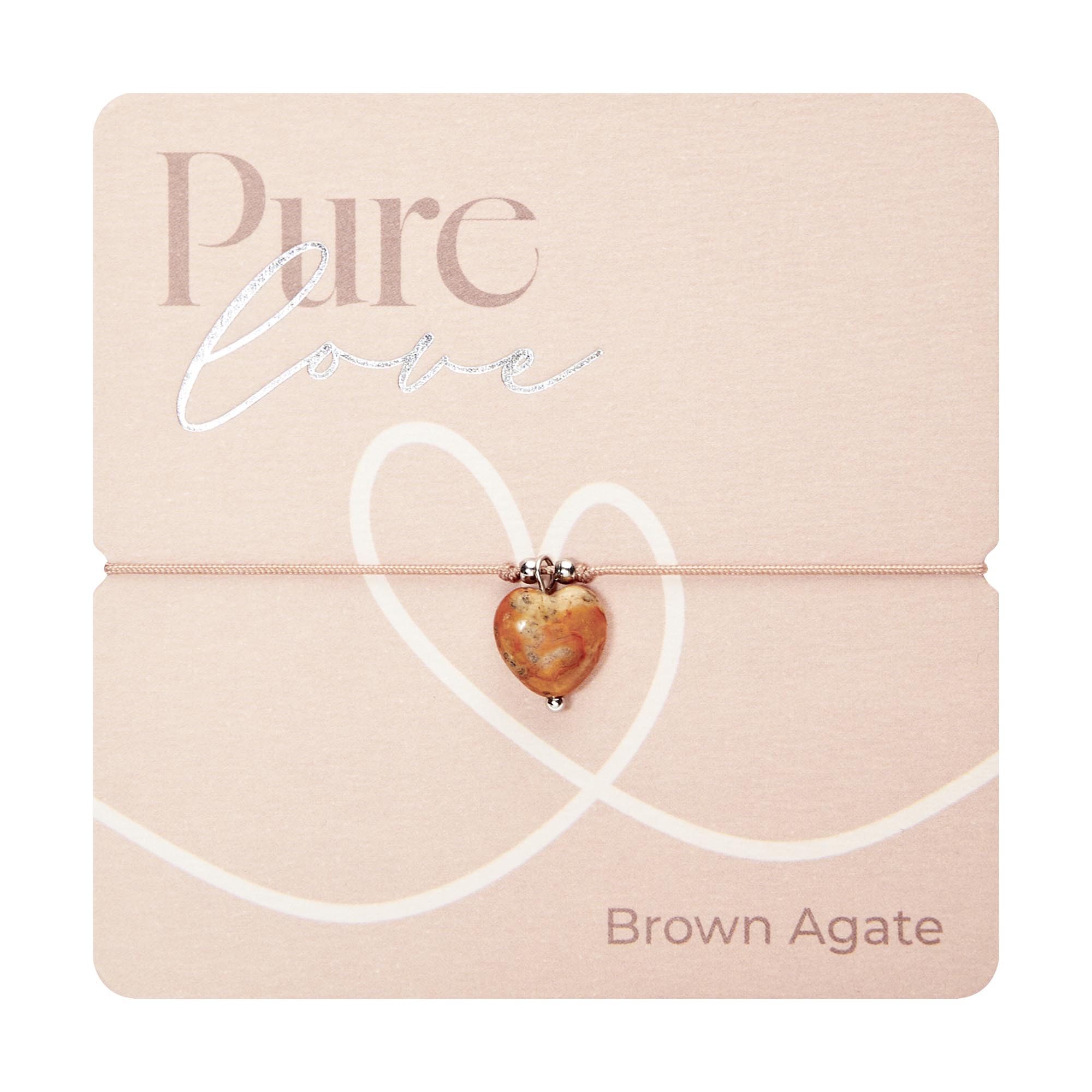 Armband - "Pure love" - Brauner Achat