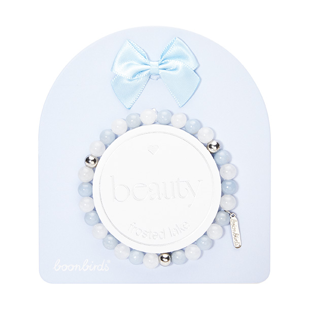 Edelsteinarmband - "beauty" - frosted lake - Edelstahl