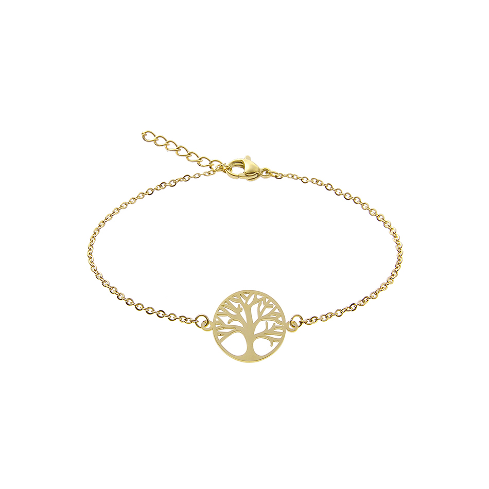 Vergoldetes Armband mit Anhänger Baum des Lebens von der Marke boonbird