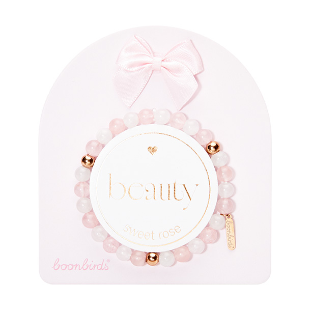 Edelsteinarmband - "beauty" - sweet rose - rosévergoldet