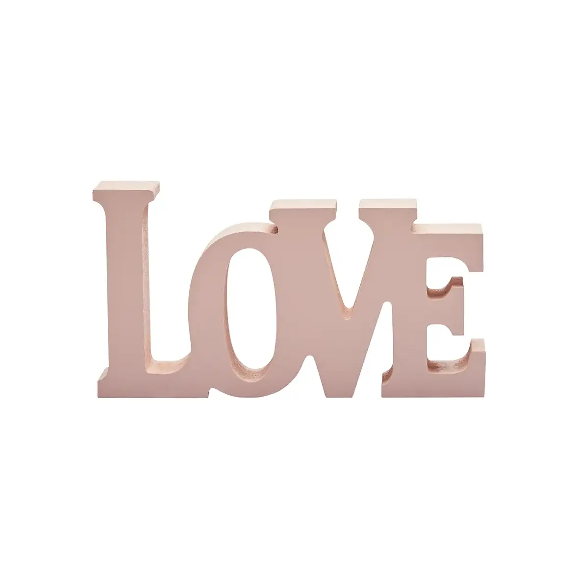 Schriftzug LOVE – Holz, rosa