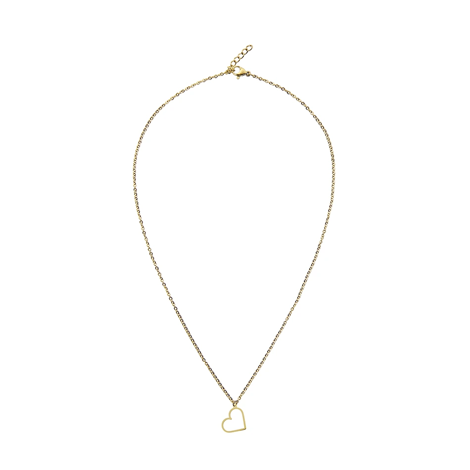 Vergoldete Halskette mit Anhänger Herz von der Marke boonbirds