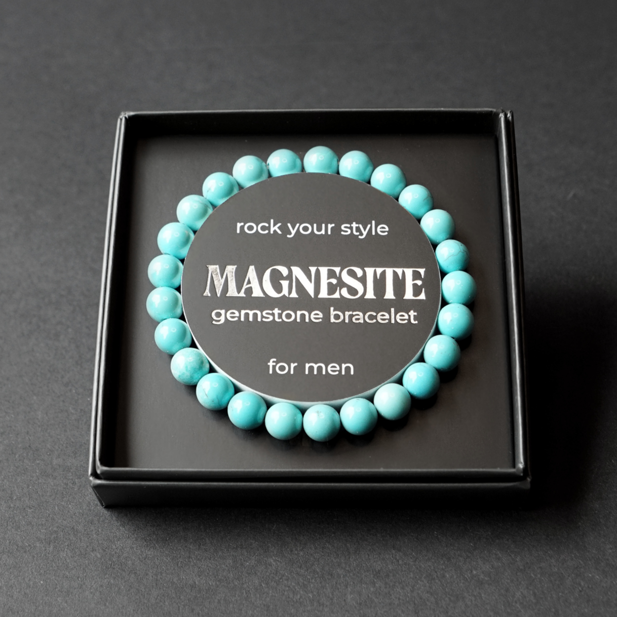Geschenkbox MEN - Armband, Magnesit