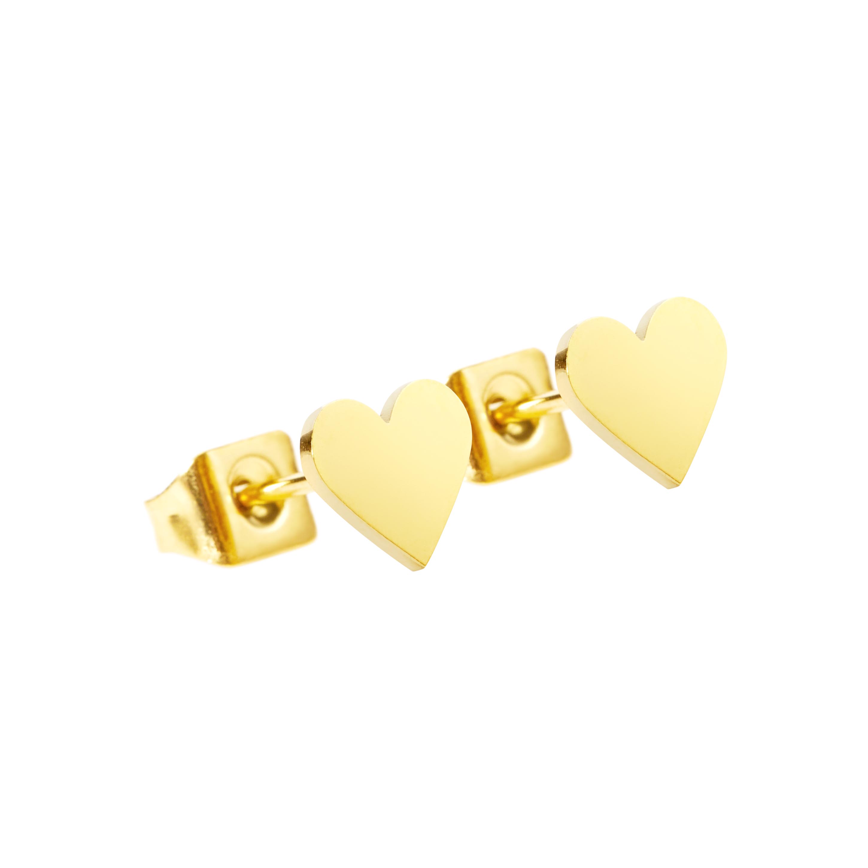 Ohrstecker WONDERFUL – Herz, vergoldet