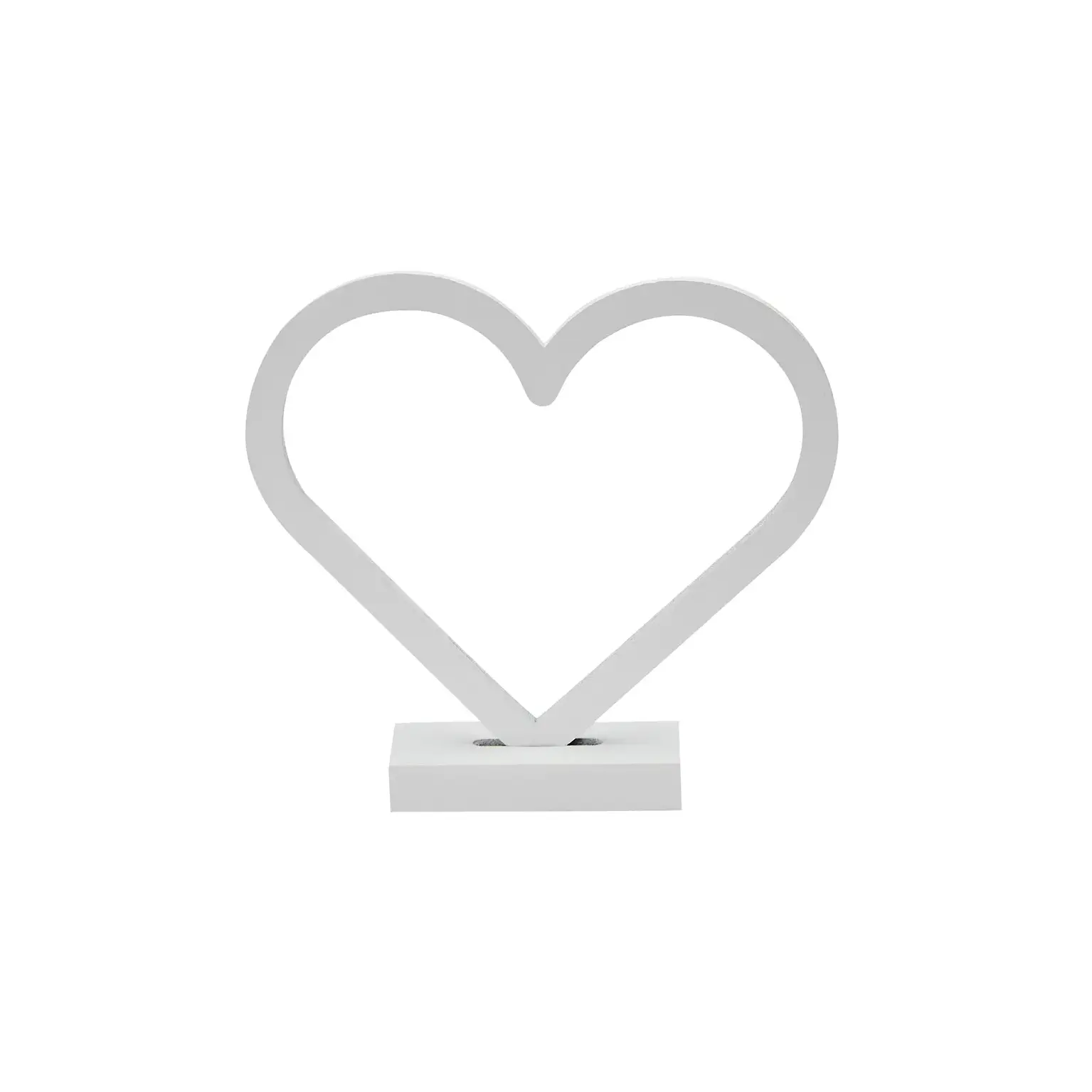 Symbol klein – Herz, Holz weiß