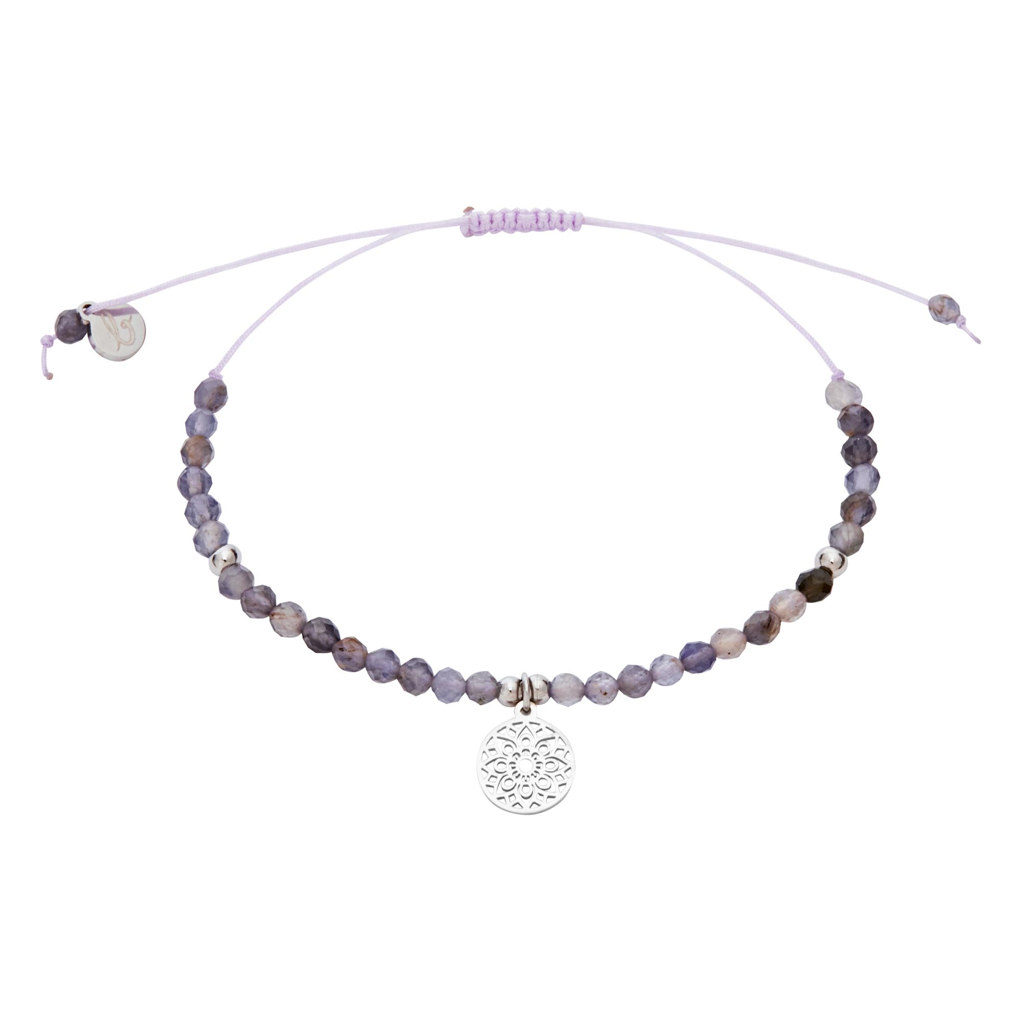 Armband - "nature love" - Iolith - Edelstahl - Mandala des Glücks