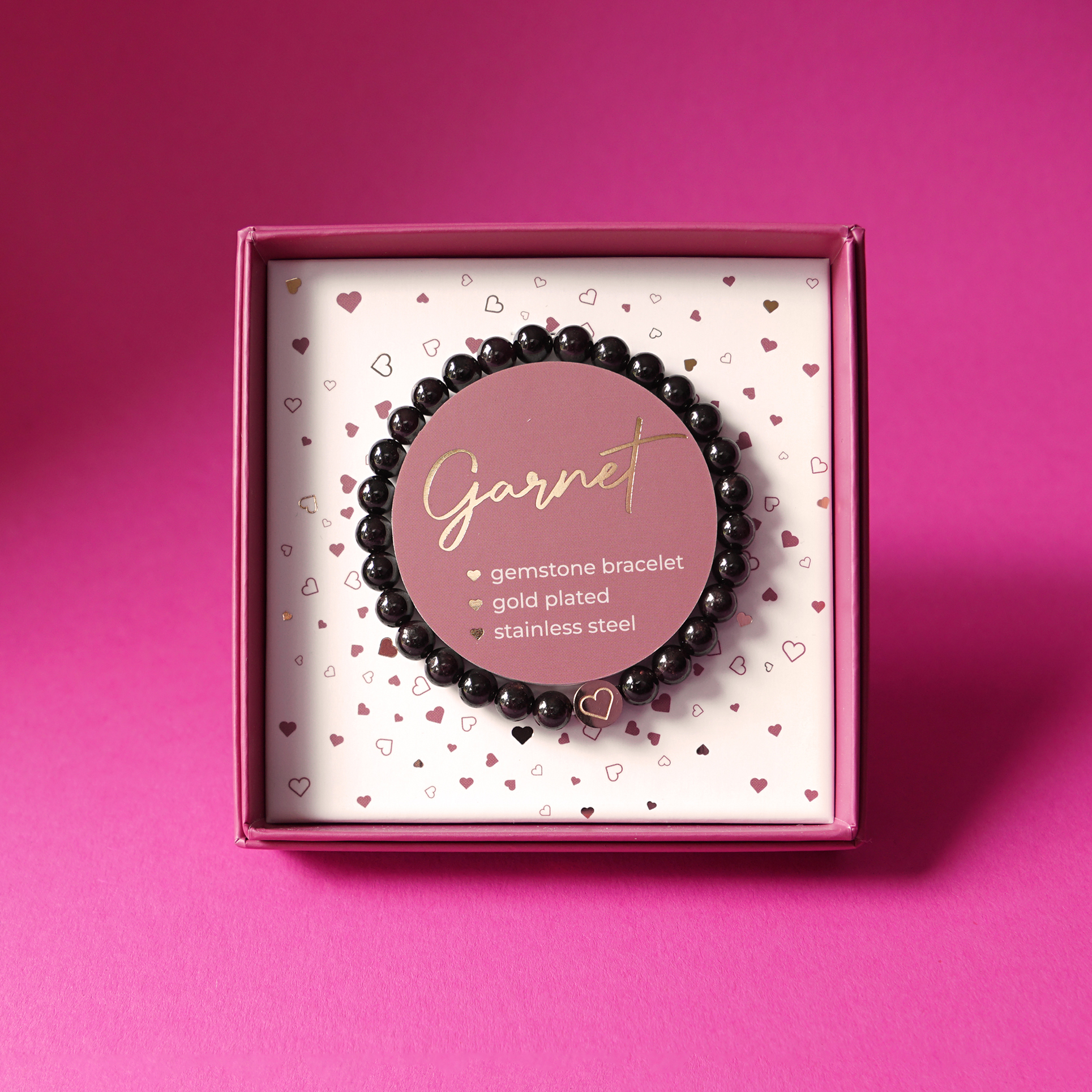 Geschenkbox Frauen - Armband, Granat Geschenkbox Frauen - Armband, Granat