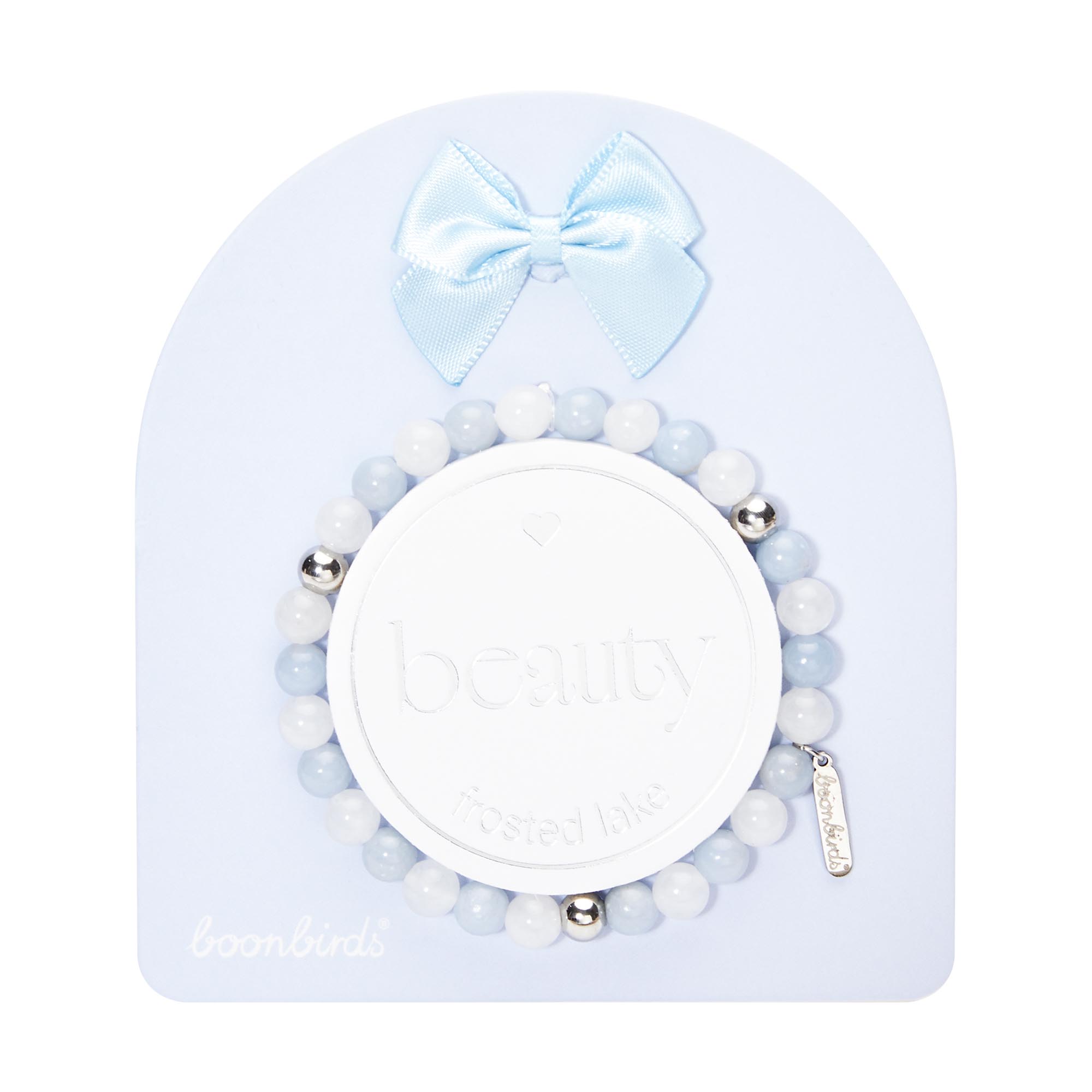 Edelsteinarmband - "beauty" - frosted lake - Edelstahl