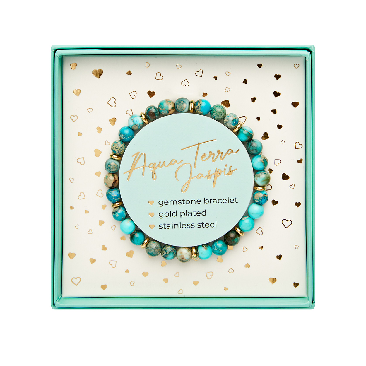 Geschenkbox Frauen - Armband, Aqua Terra Jaspis Blue