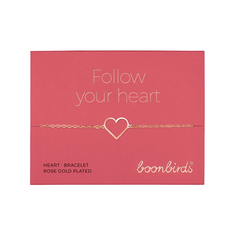 Armband SELECTION – Herz, rosévergoldet Rosévergoldetes Armband mit Anhänger Herz von der Marke boonbirds
