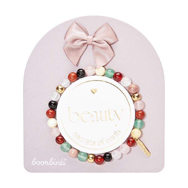 Edelsteinarmband - "beauty" - secrets of earth - vergoldet