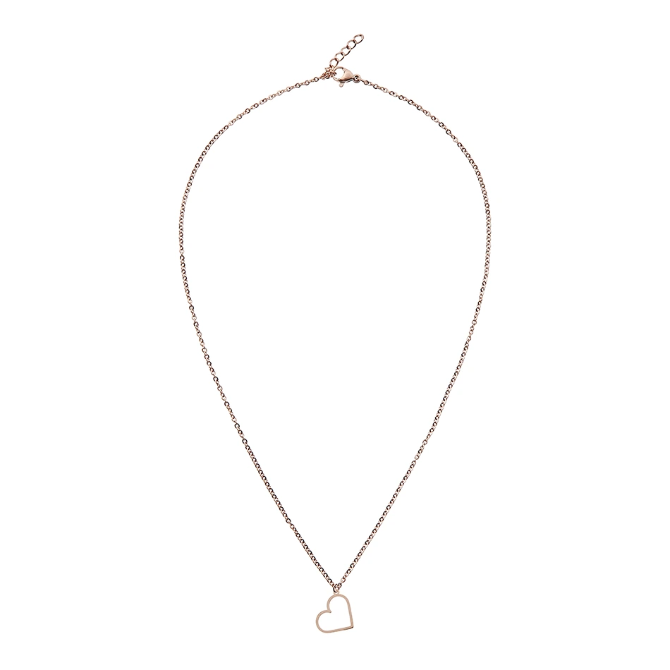 Rosévergoldete Halskette mit Anhänger Herz von der Marke boonbirds