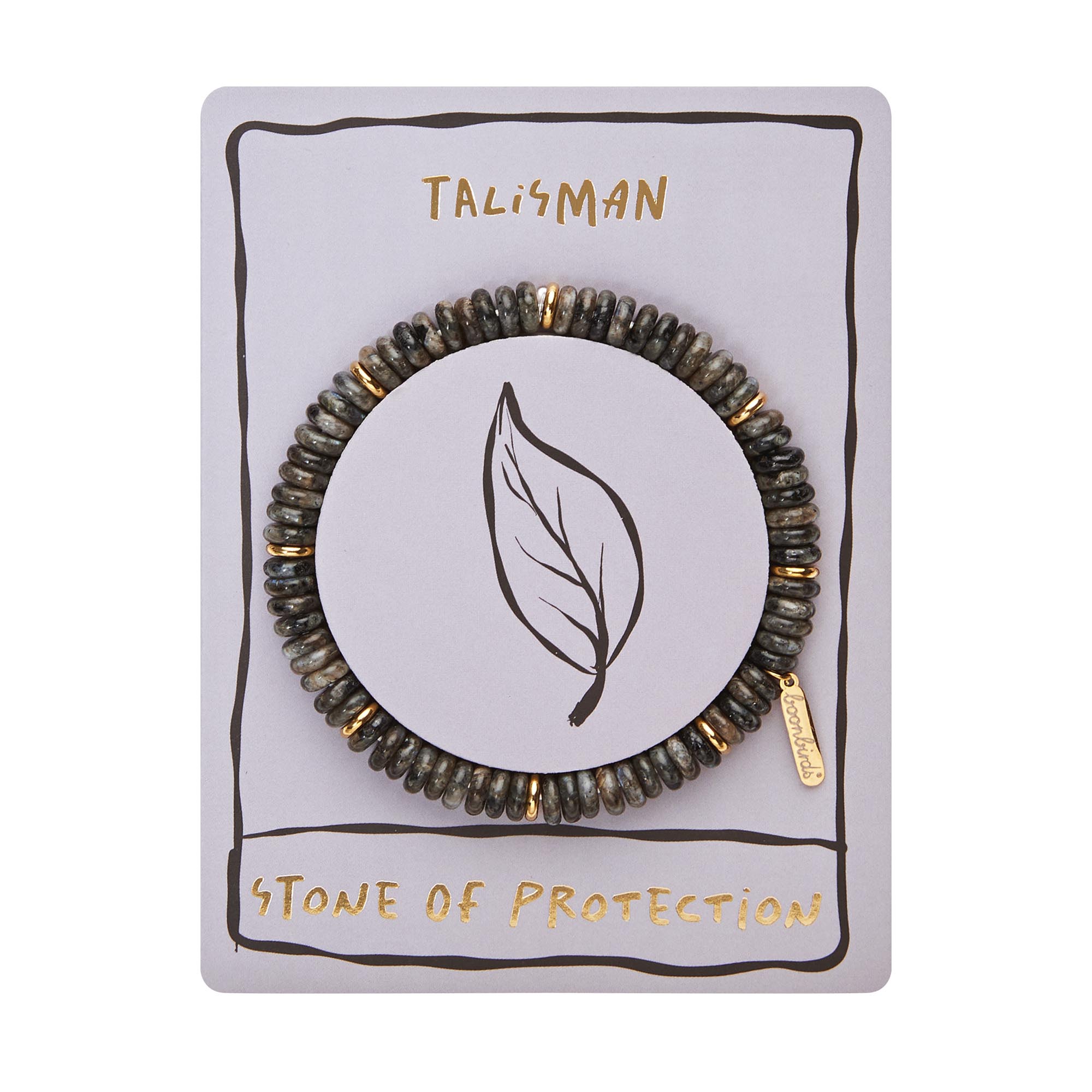 Armband - "Talisman" - Larvikit - vergoldet