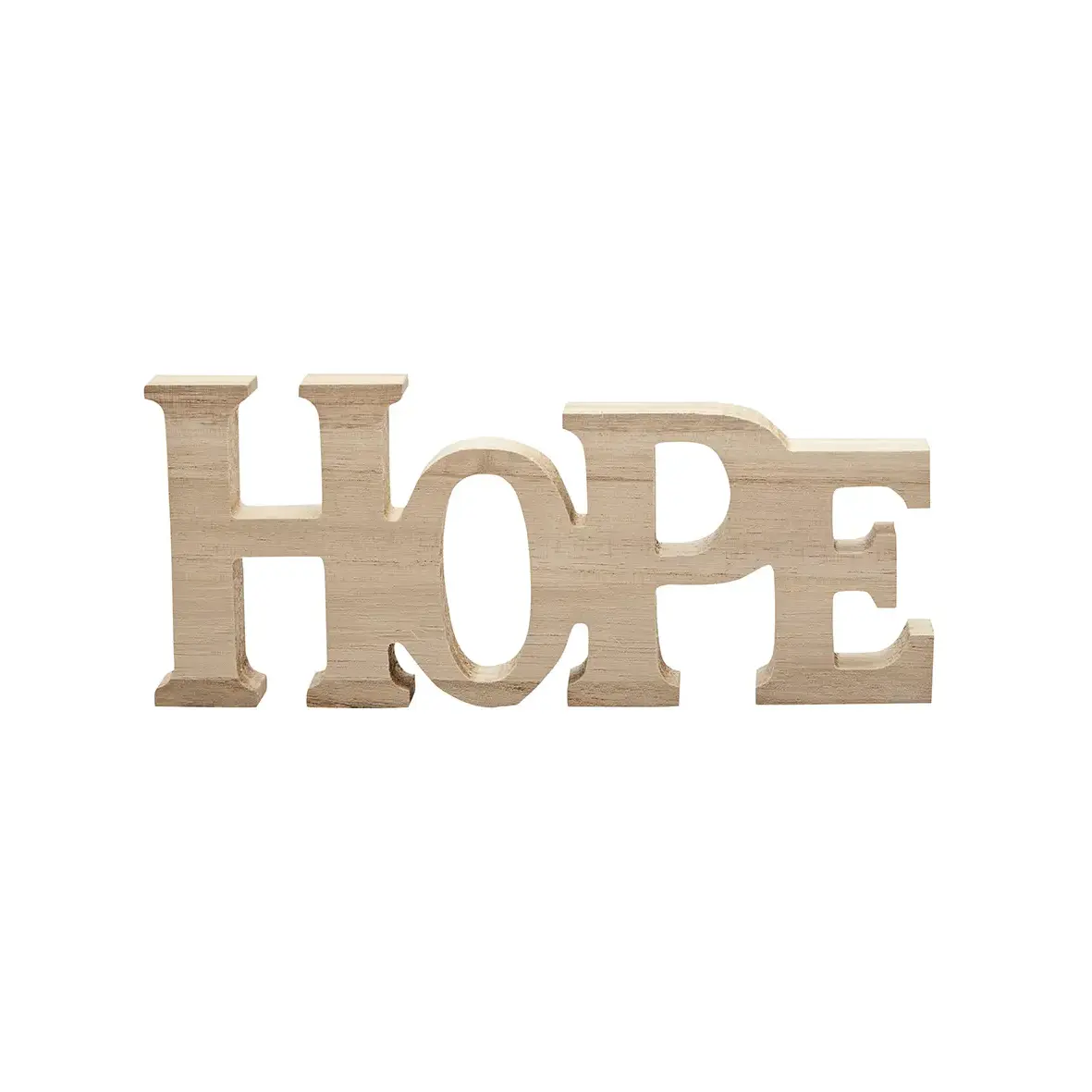 Schriftzug HOPE – Holz, natur