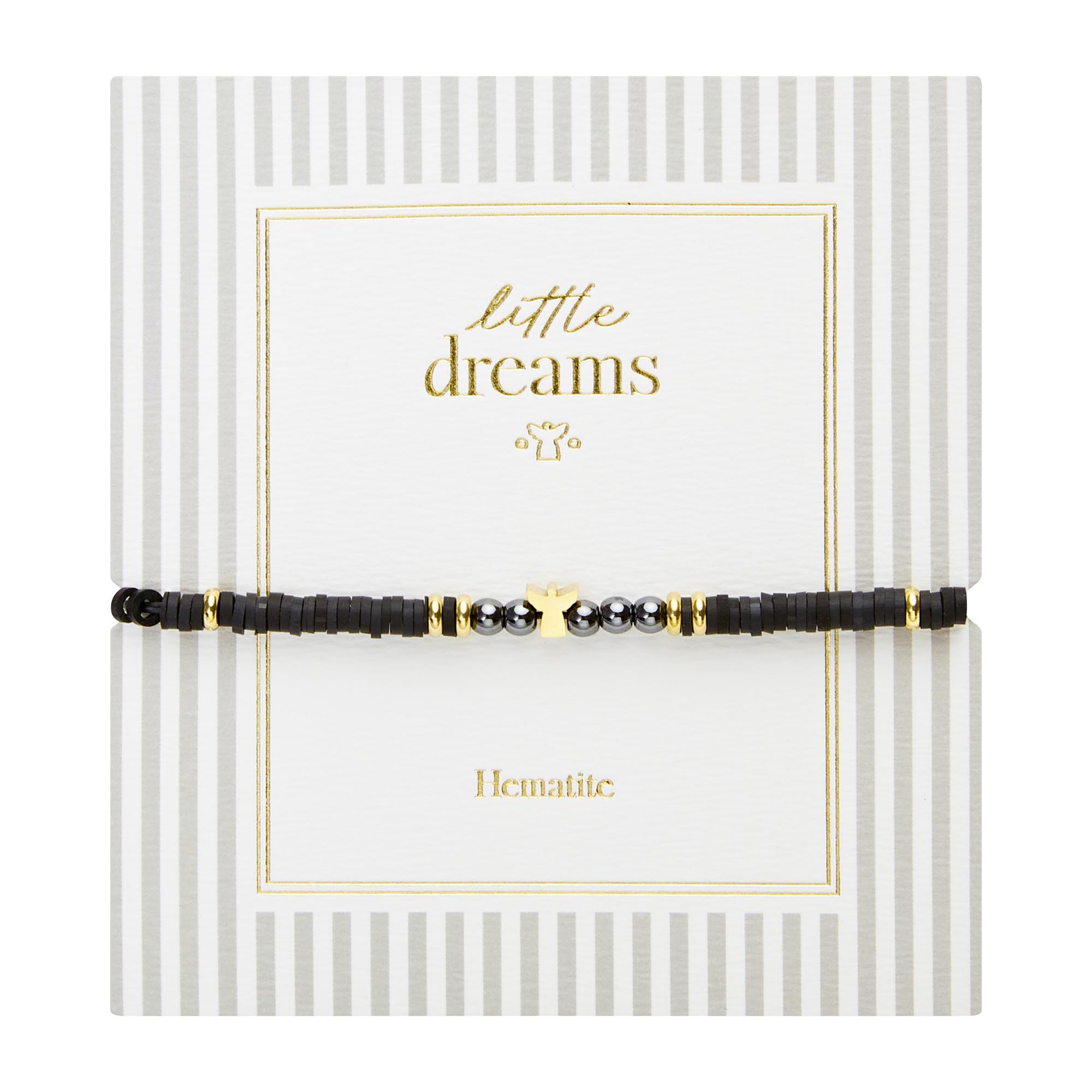 Armband - "little dreams" - Hämatit - vergoldet - Engel