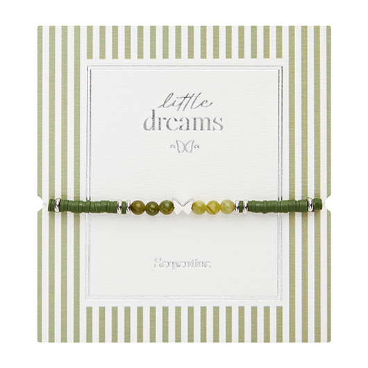 Armband - "little dreams" - Serpentin - Edelstahl - Schmetterling