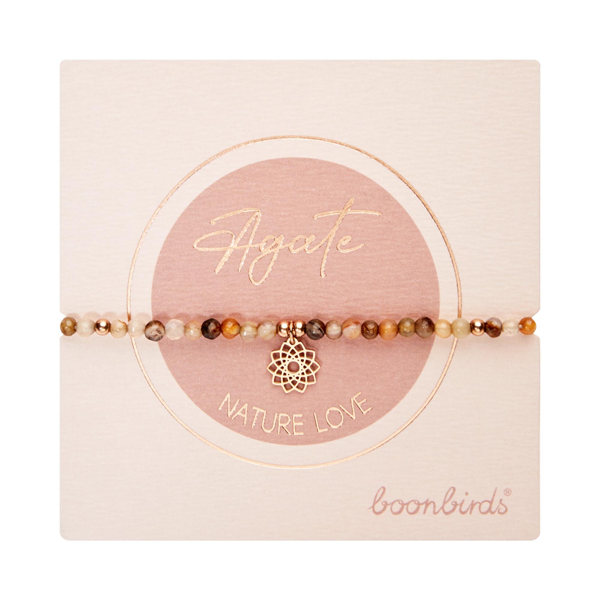 Armband - "nature love" - Achat - rosévergoldet - Blüte