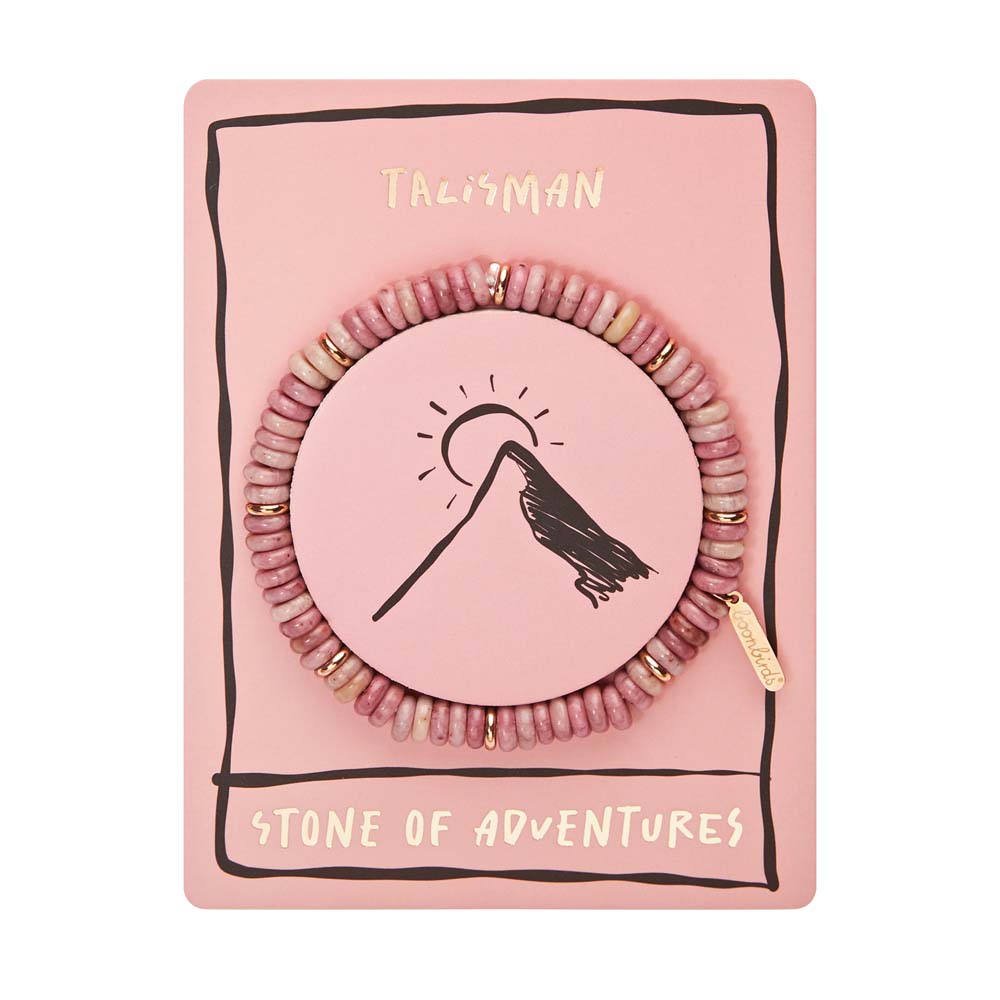 Armband - "Talisman" - Thulit - rosévergoldet