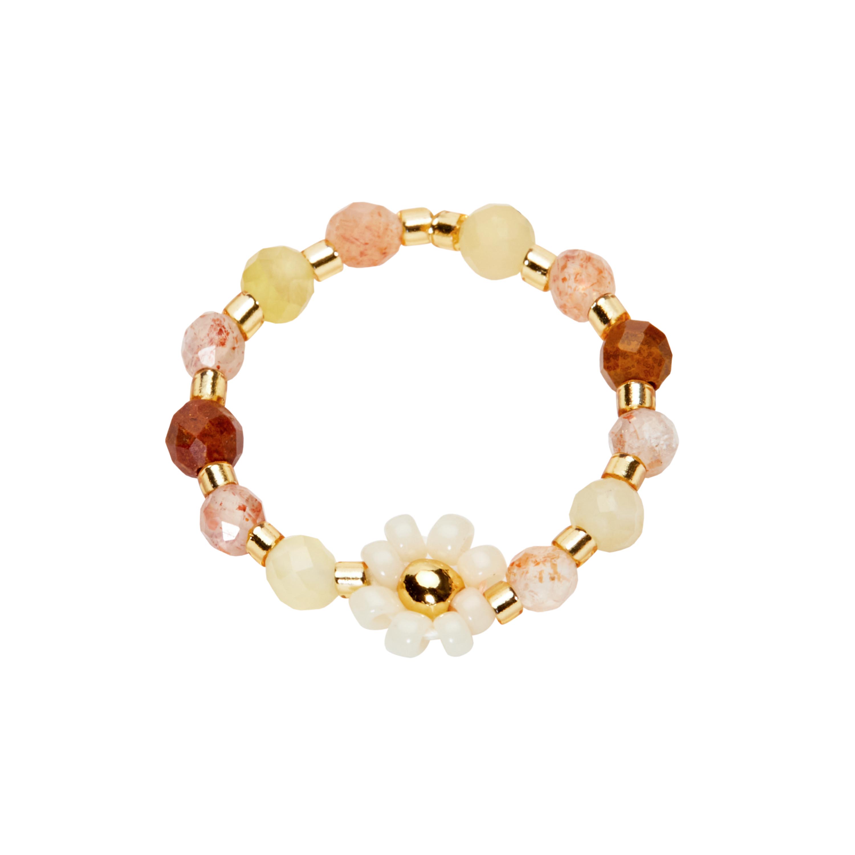 Ring FLOWER POWER, creme