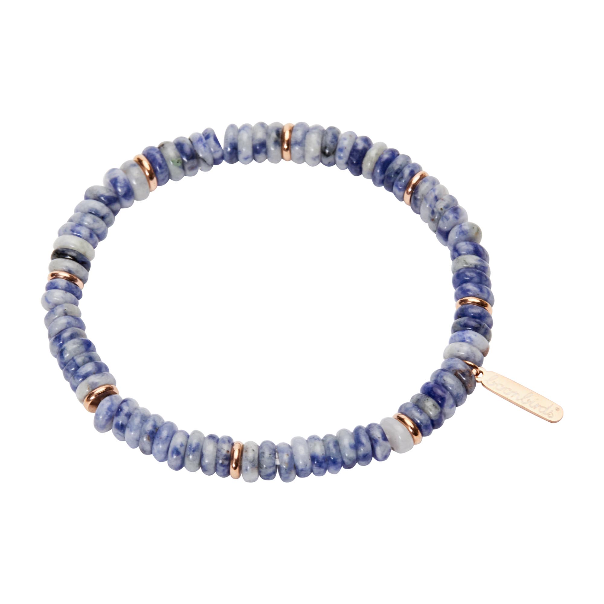 Armband - "Talisman" - Dumortierit-Quarz - rosévergoldet