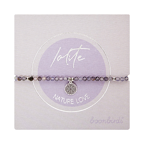 Armband - "nature love" - Iolith - Edelstahl - Mandala des Glücks