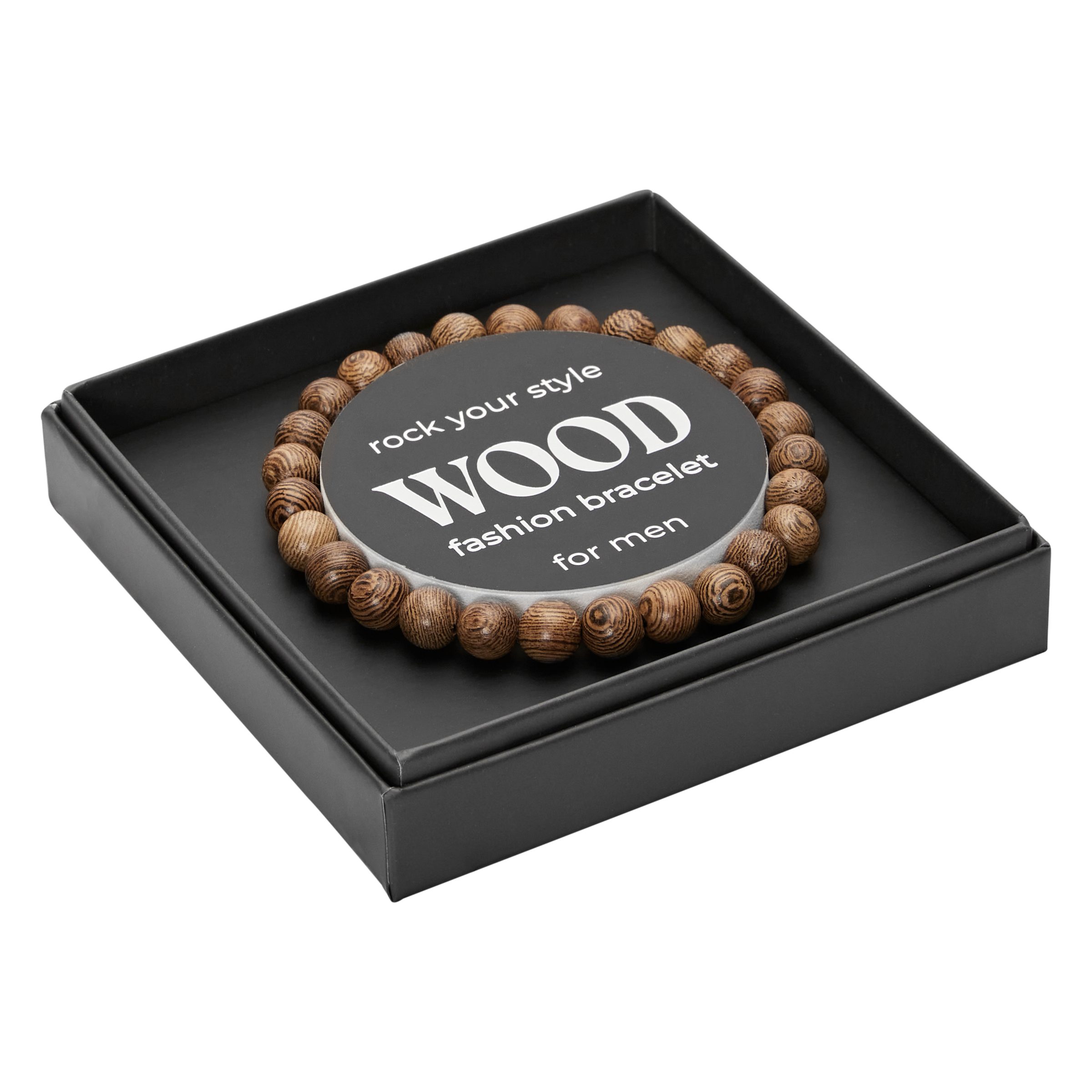 Geschenkbox MEN - Armband, Holzkugeln