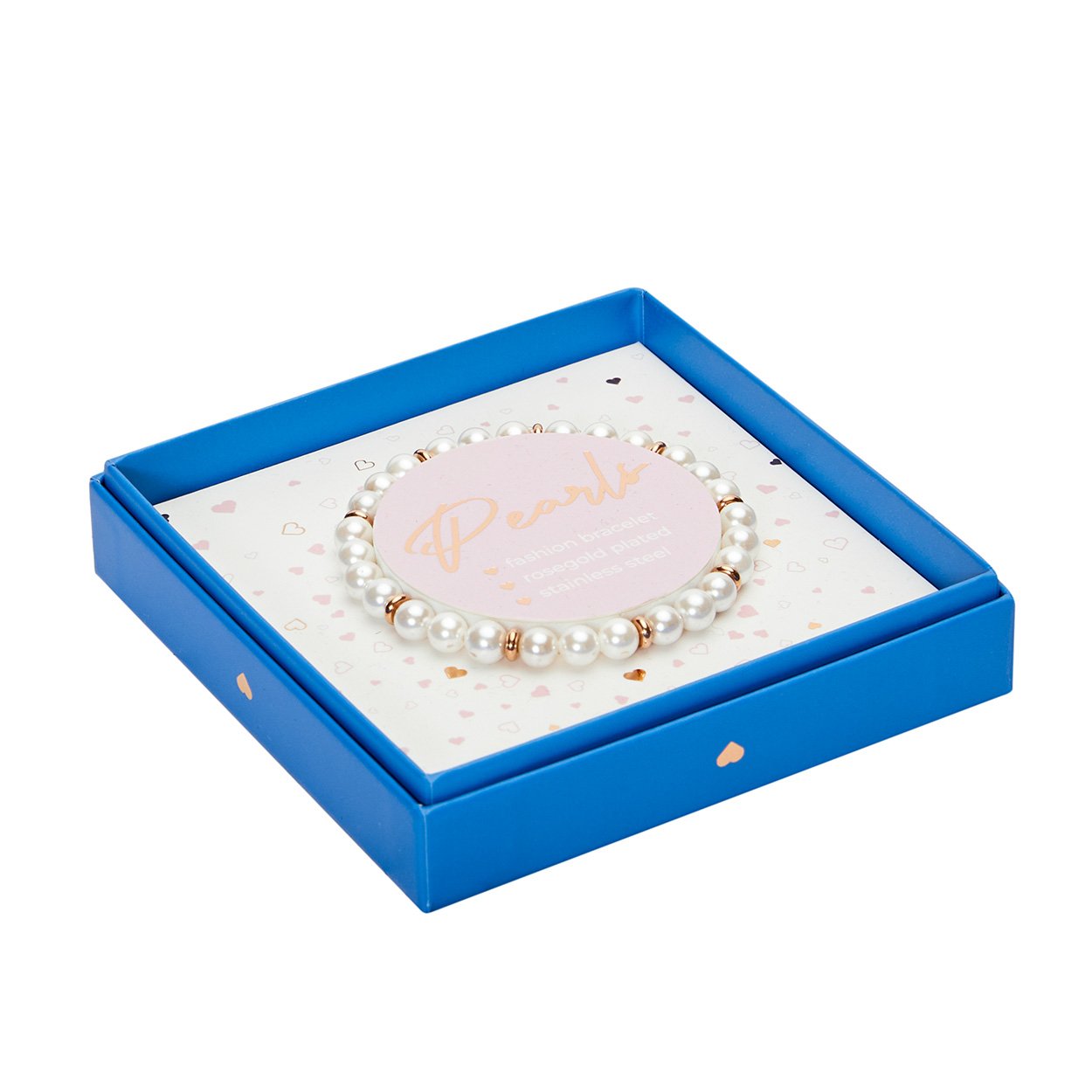 Geschenkbox Frauen - Armband, Perle rosévergoldet