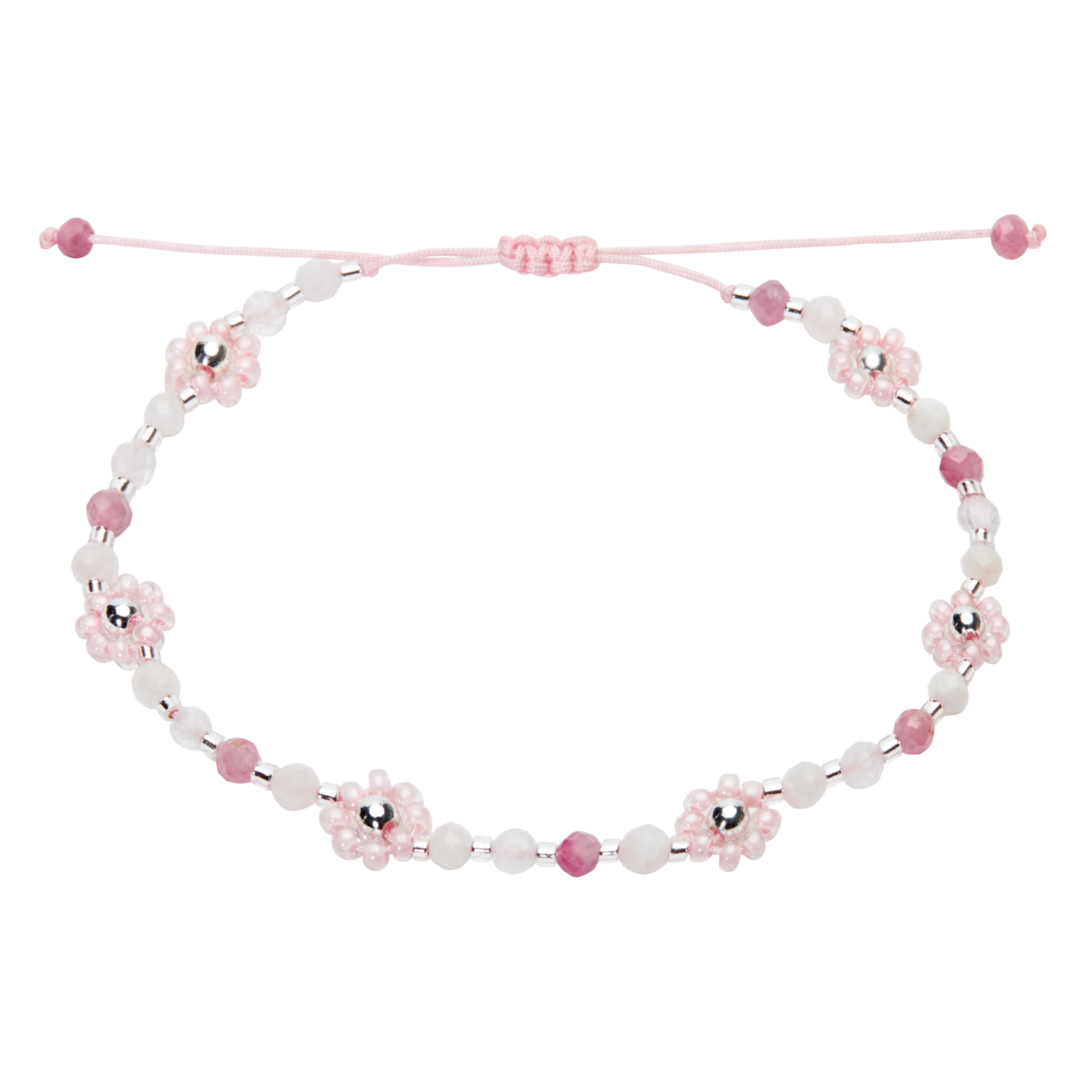 Armband FLOWER POWER, pink