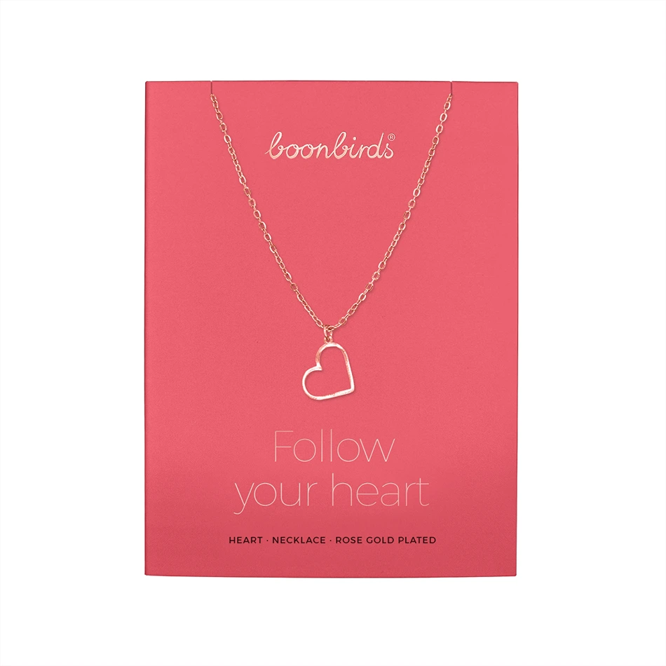 Halskette SELECTION – Herz, rosévergoldet Rosévergoldete Halskette mit Anhänger Herz von der Marke boonbirds