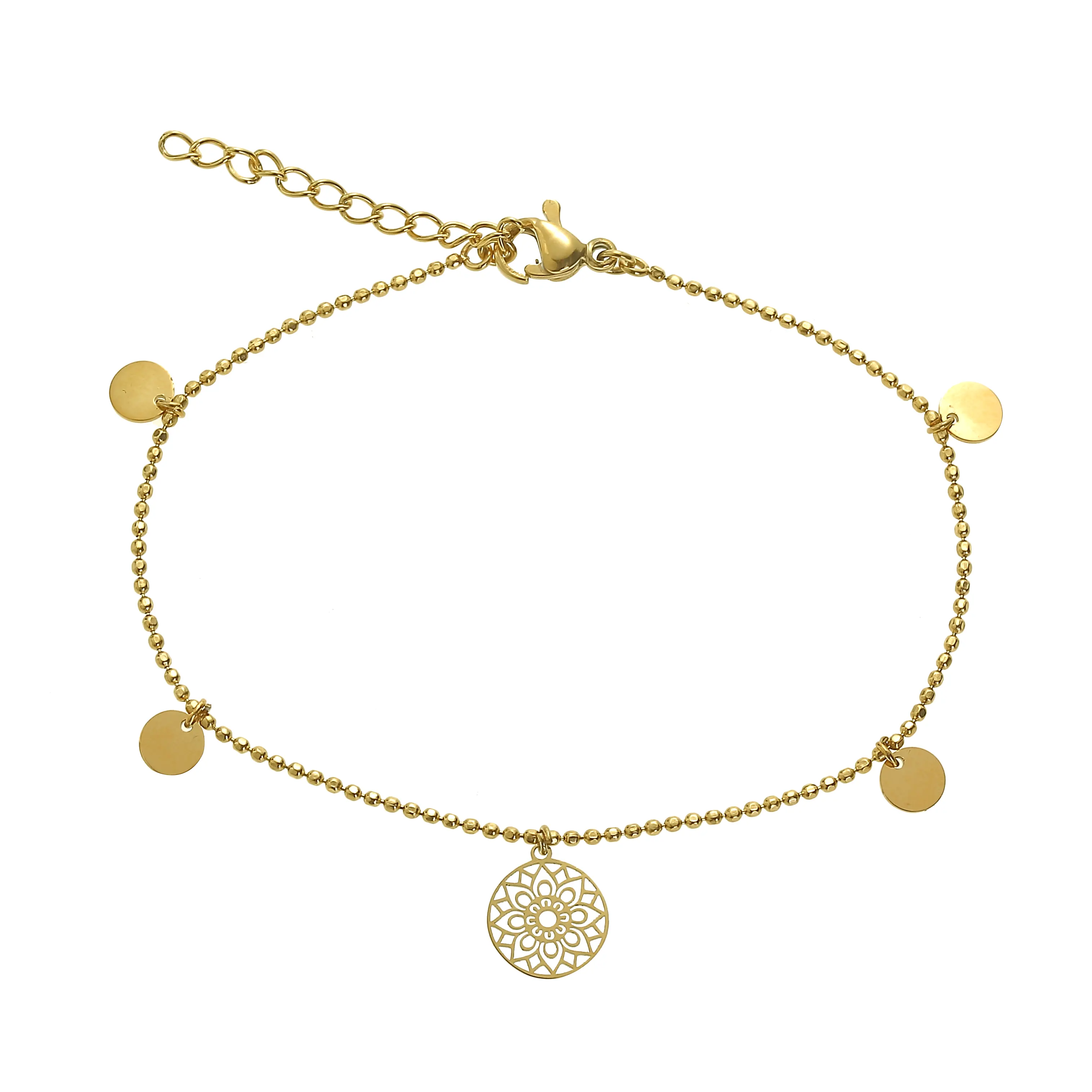 Armband BEAUTIFUL – Mandala des Glücks, vergoldet