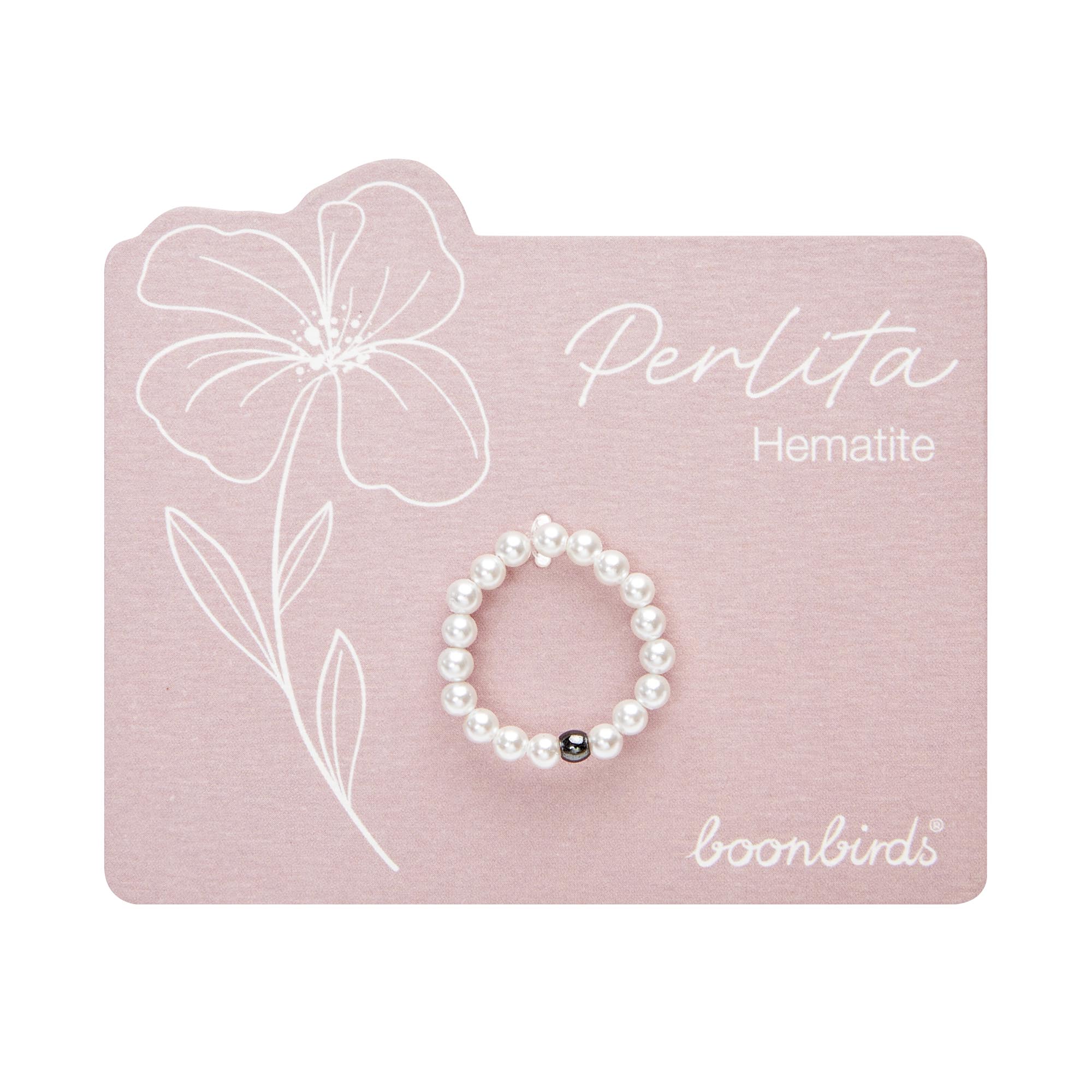 Ring - "Perlita" - Hämatit