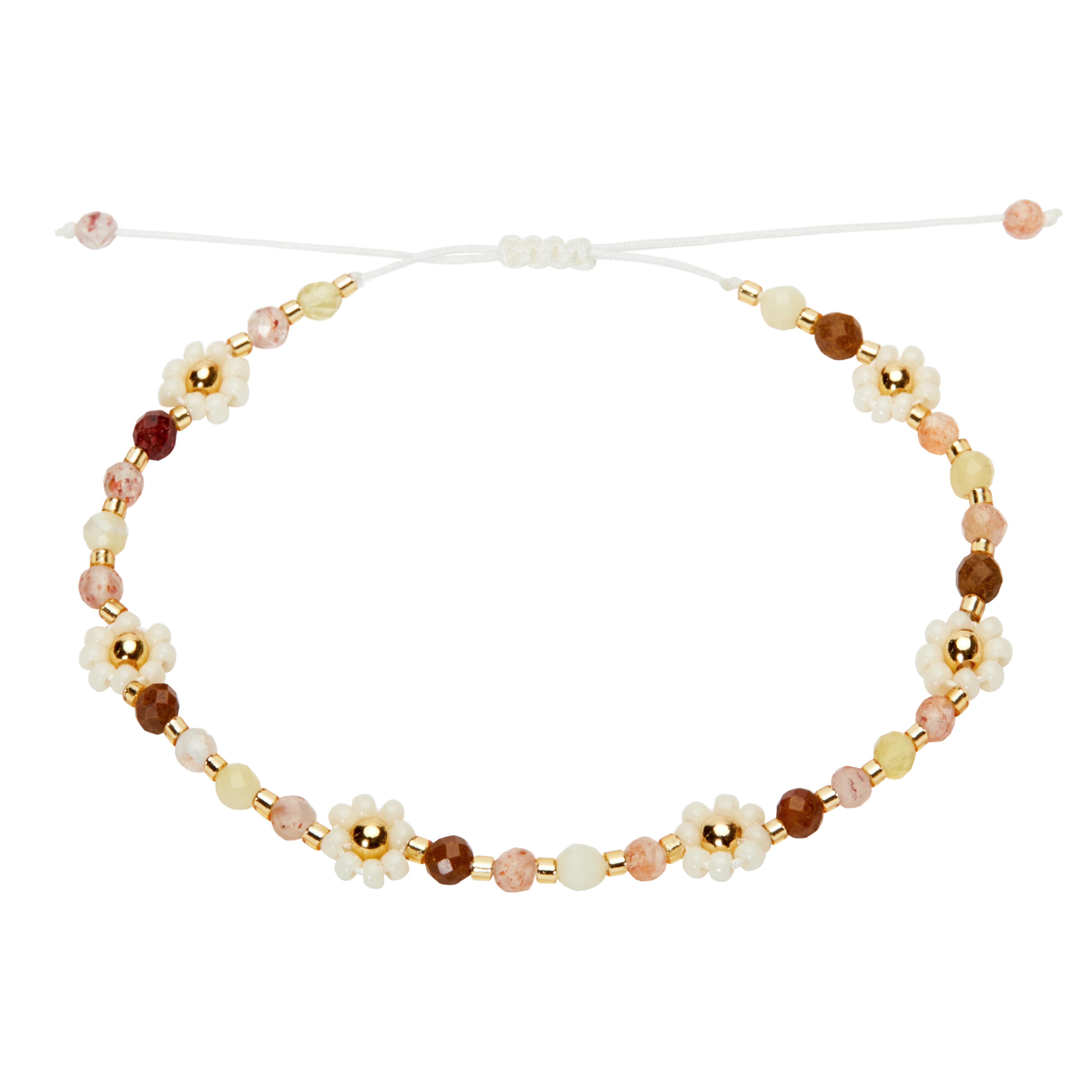 Armband FLOWER POWER, creme