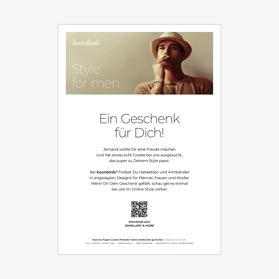 kostenloser Geschenkbrief - Motiv: Men