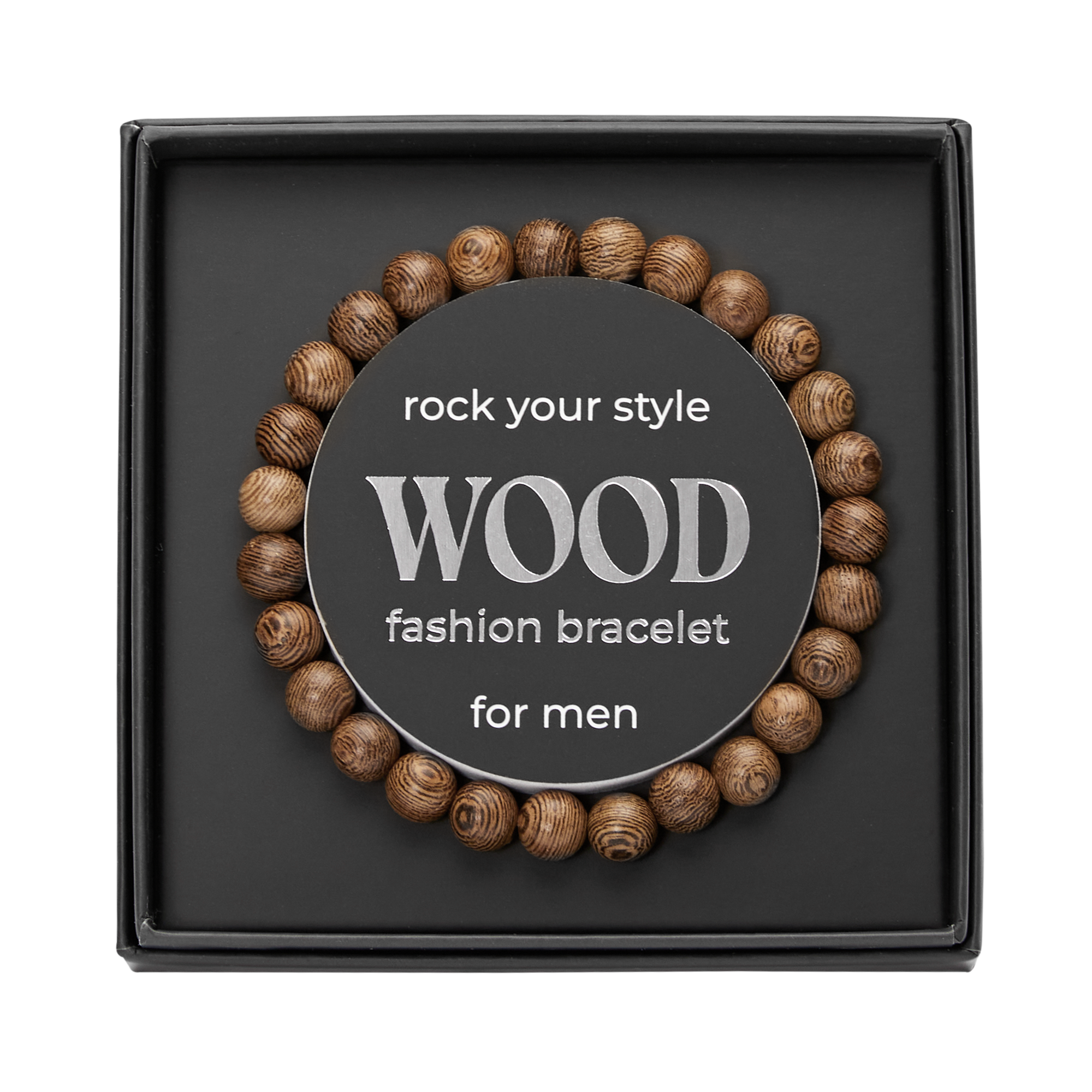Geschenkbox MEN - Armband, Holzkugeln Geschenkbox MEN - Armband, Holzkugeln
