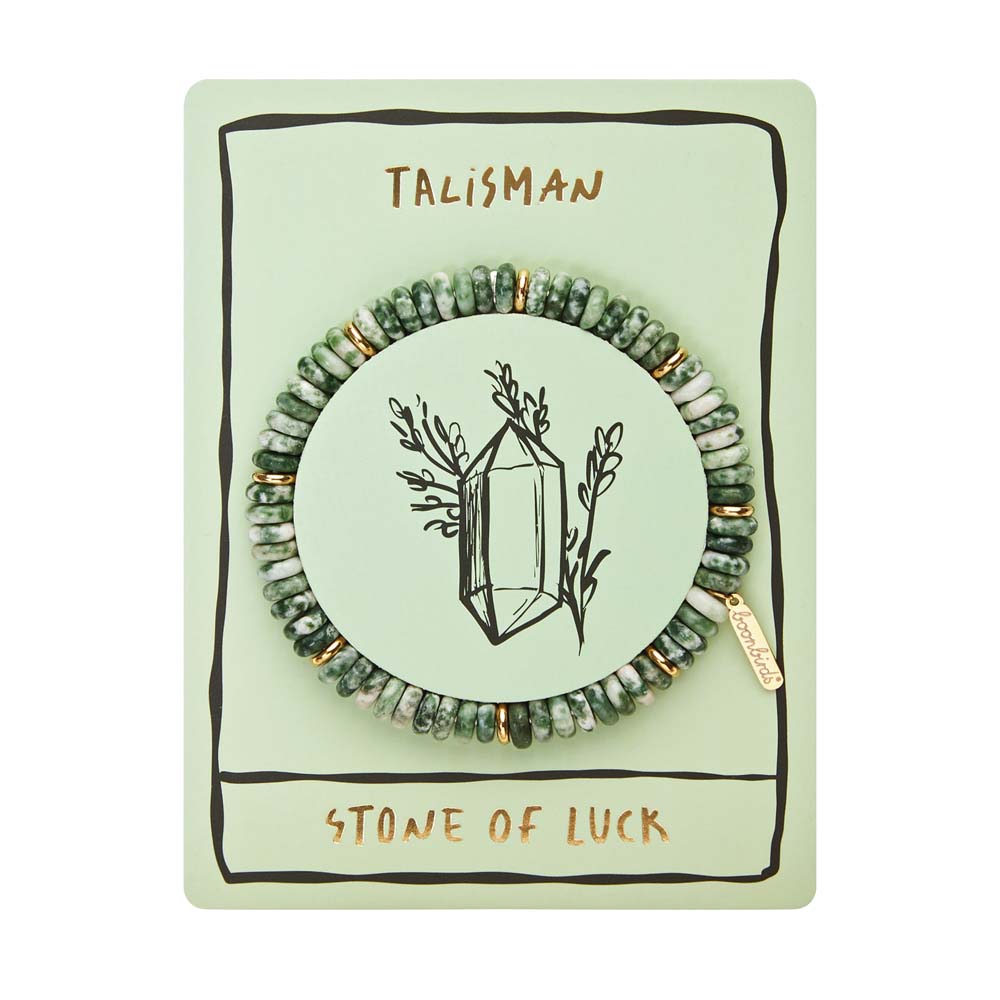 Armband - "Talisman" - grüner Jaspis - vergoldet