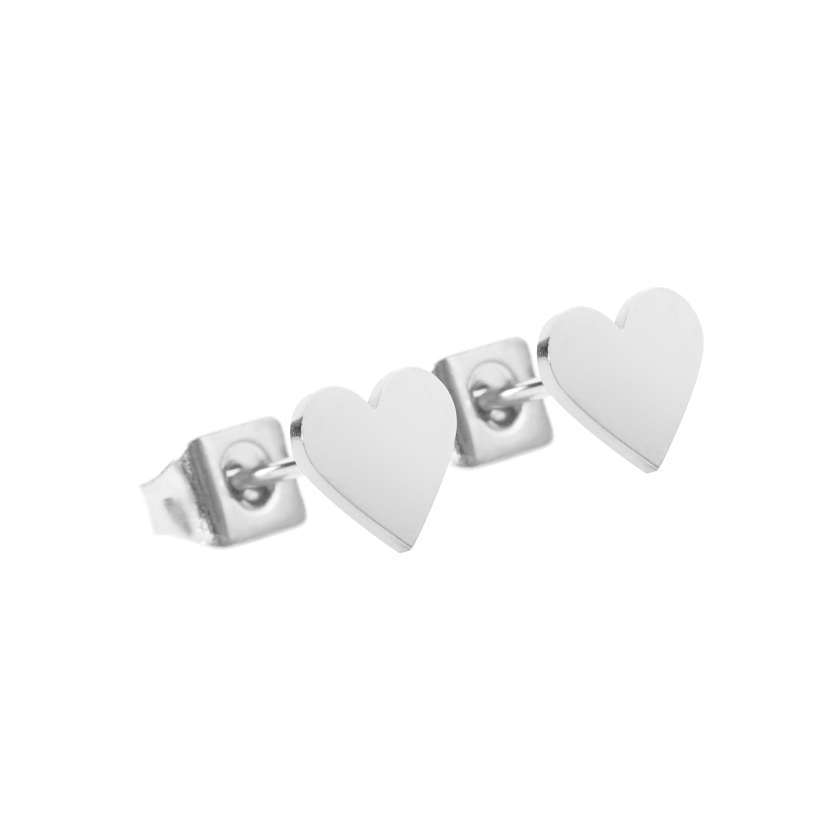 Ohrstecker WONDERFUL – Herz, versilbert